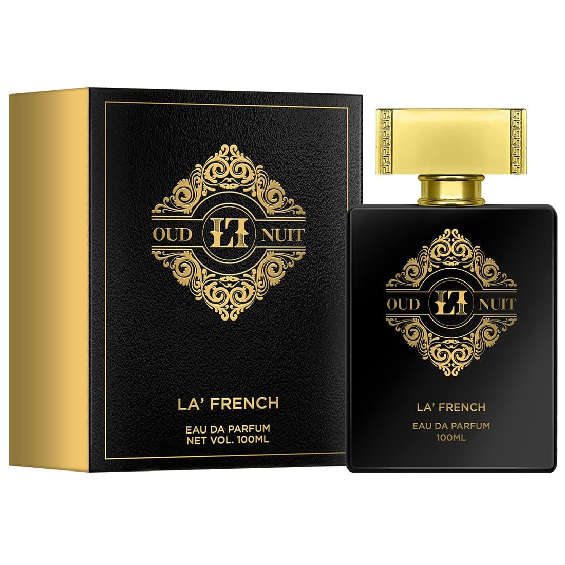 La French Oud Perfume 100ml Unisex Perfume for Men & Women, Eau De Parfum, Premium Arabic & French Long-Lasting Fragrance Scent, Best Date Night Fragrance for Men, Best Gift for Men and Women (Oud