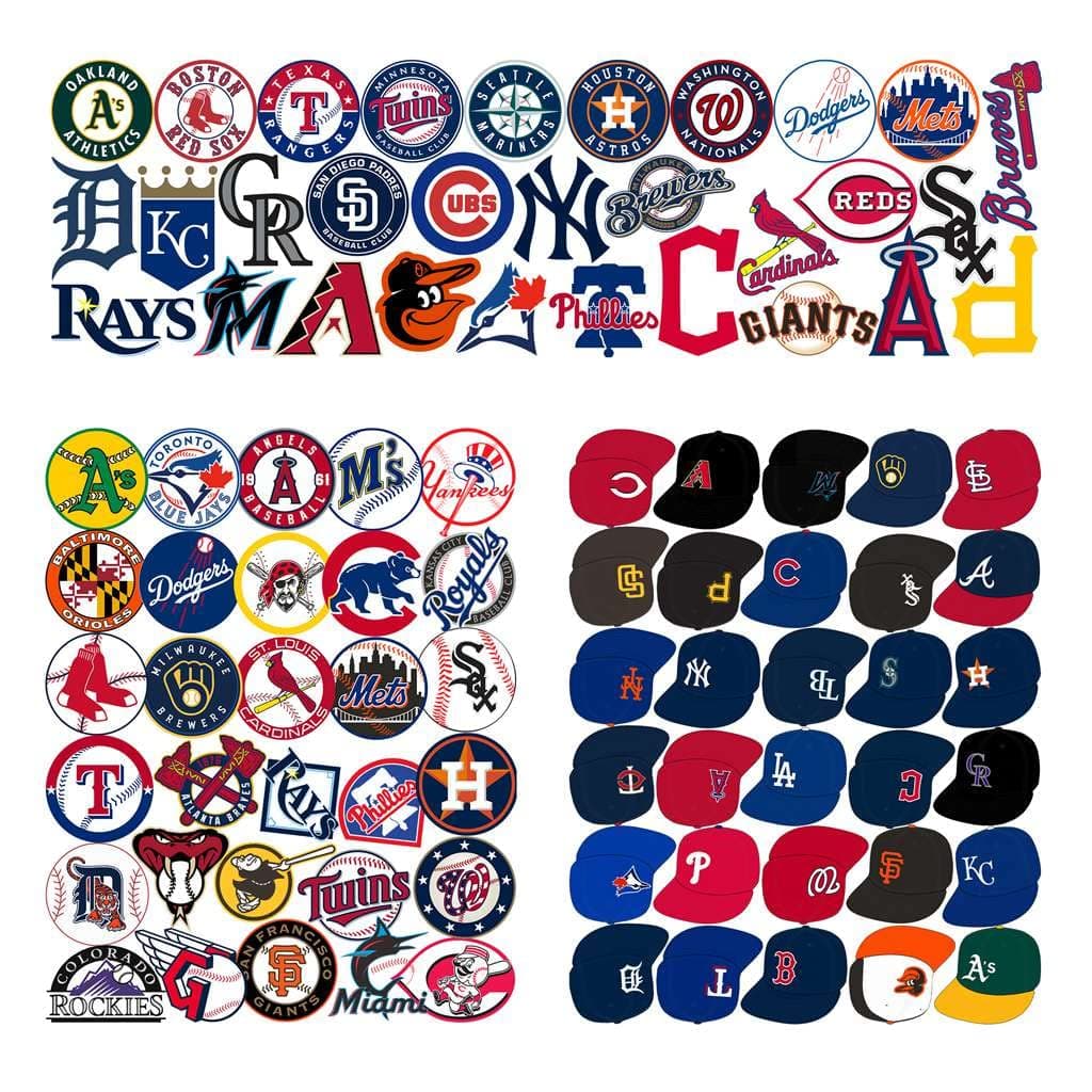 - 100 Pcs Sports Stickers,Baseball Stickers,Baseball Team Logo Decals,Hydroflask Bottles Waterproof Vinyl Decals(100L)