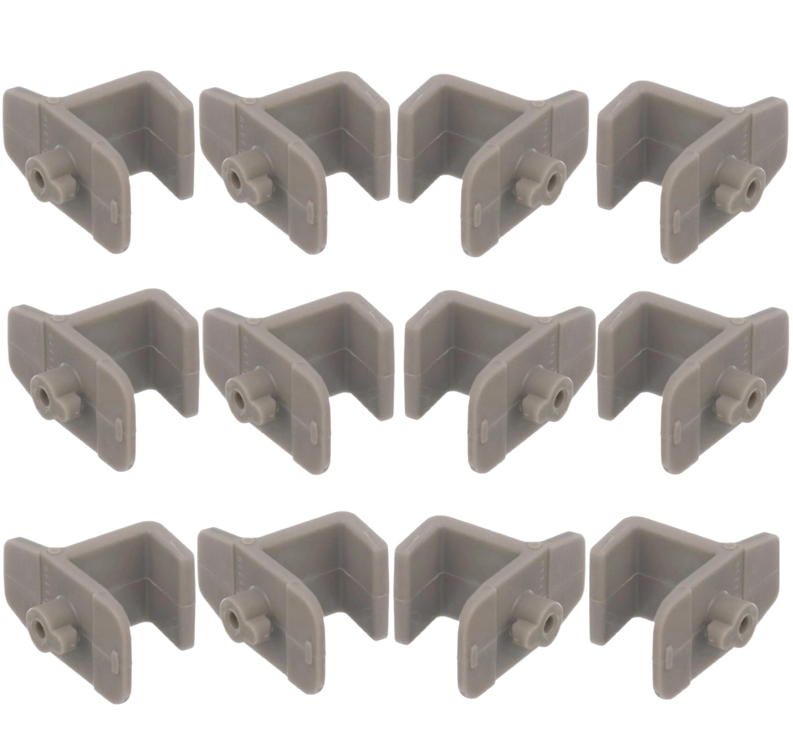 Replacement Shelf Clips for Turbo Air Freezers & Refrigerators, Gray Plastic Shelf Clips, 12-Pack (12)