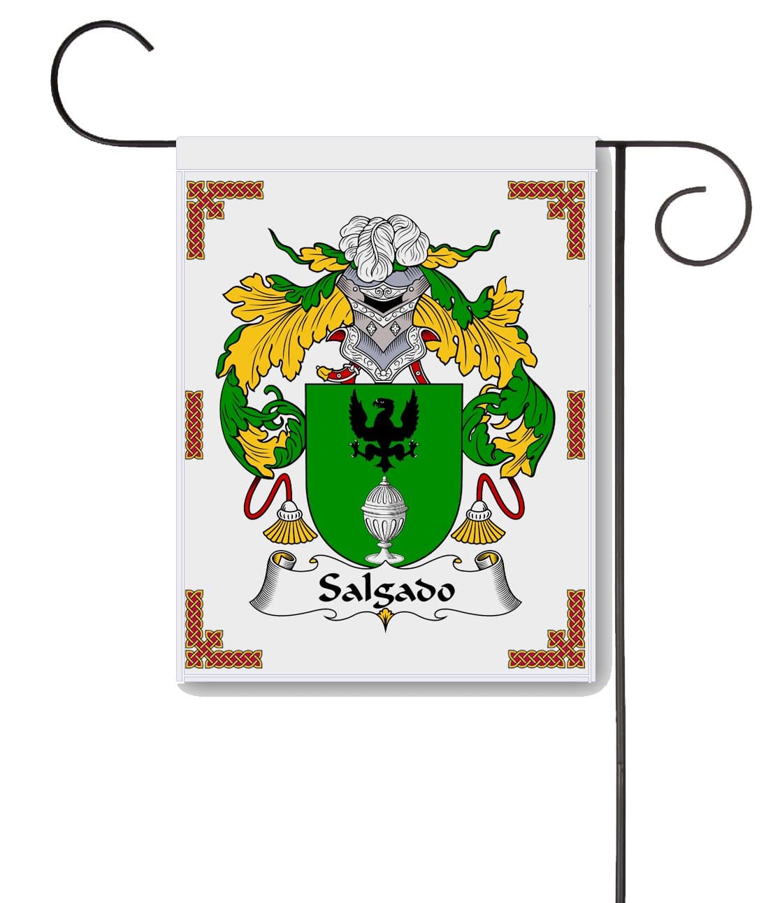 Carpe Diem Designs Salgado Coat of Arms/Salgado Family Crest 11 X 15 Garden Flag – Made in The U.S.A.