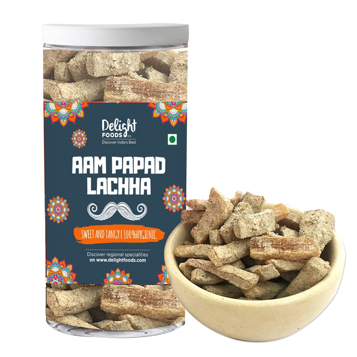 Delight Foods Chatpata Candies - Hygienically Packed (Aam Papad Lachha- 125g)