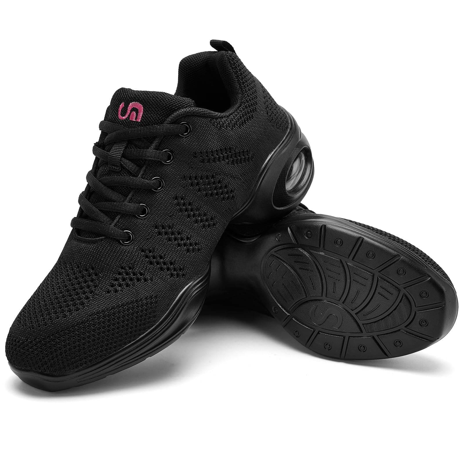 Dance Shoes for Women Jazz Shoes Women Dance Sneakers Breathable Air Cushion Split Sole Athletic Walking Dance Shoes Platform Shoe