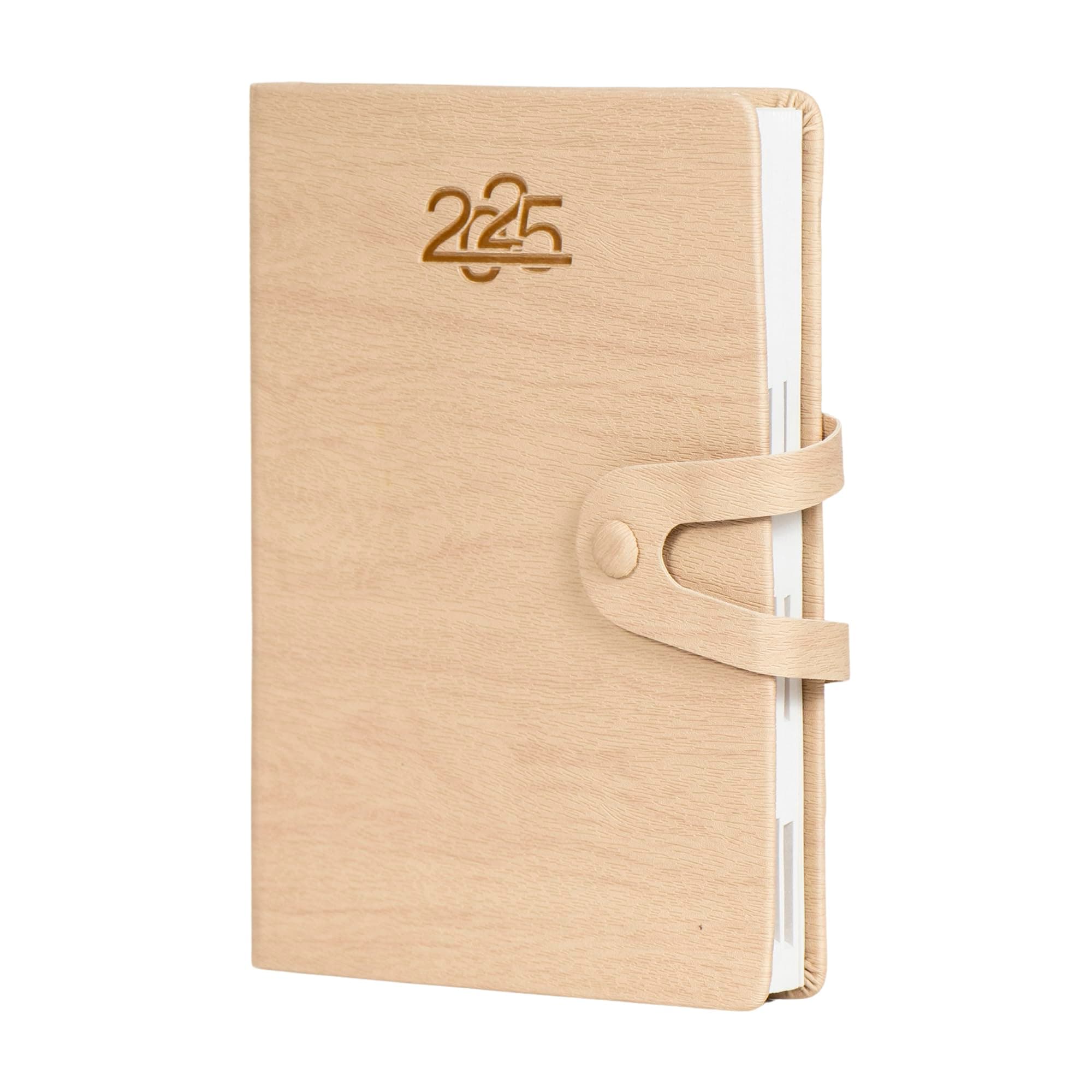 Crownlit Diary 2025 New Year, Size A5, Full Sunday with Lock, Monthly Planner