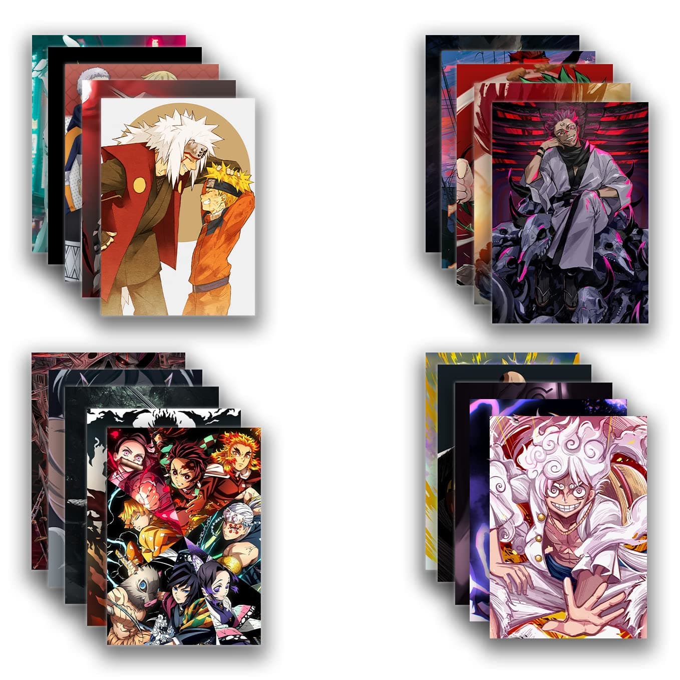 SoulAbiti presents set of 20 Anime posters (Naruto, My hero academia, One piece, dragon ball, Jujutsu kaisen and more) with double sided tape for easy mounting