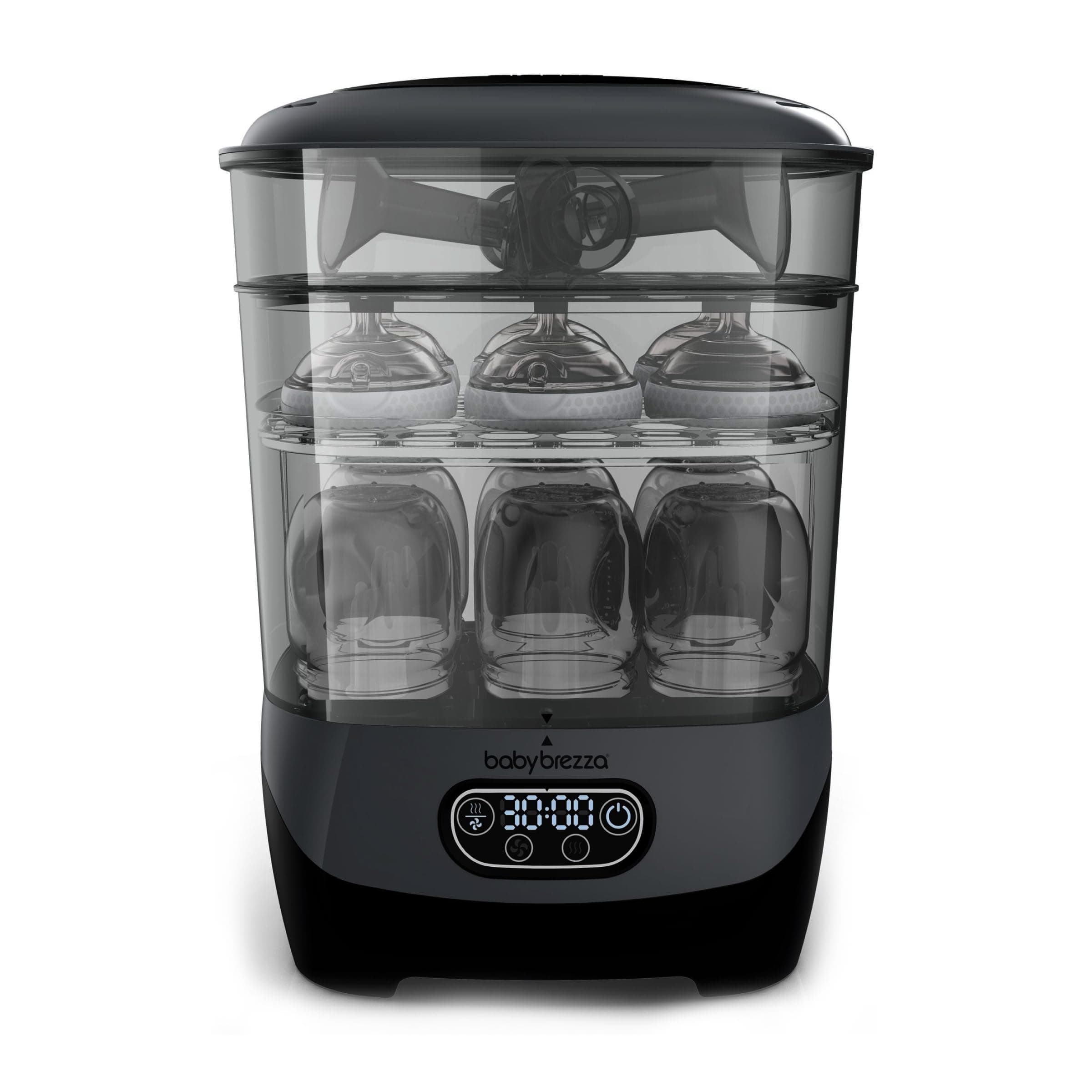 Baby Brezza Baby Bottle Sterilizer + Dryer Advanced – Electric Steam Sterilization Machine – Universal Sterilizing of All Bottles: Plastic, Glass, Pacifiers + Breast Pump Parts- HEPA Filter, Charcoal