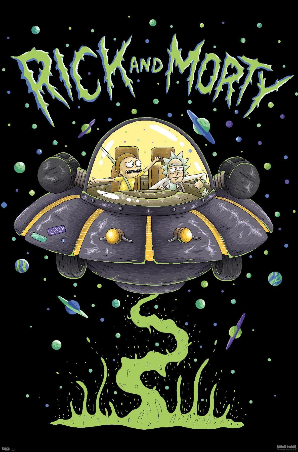 Rick And Morty - Ship Wall Poster, 22.375" x 34", Unframed Version