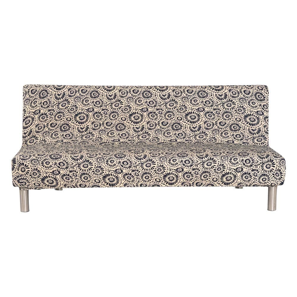 PengXiang Futon Sofa Cover, Slipcover Solid/Muti Color Sofa Bed Covers Full Folding Elastic Armless 80 x 50 inch, Lightweight Stretch Furniture Protector- Pattern-c:80" X 50"