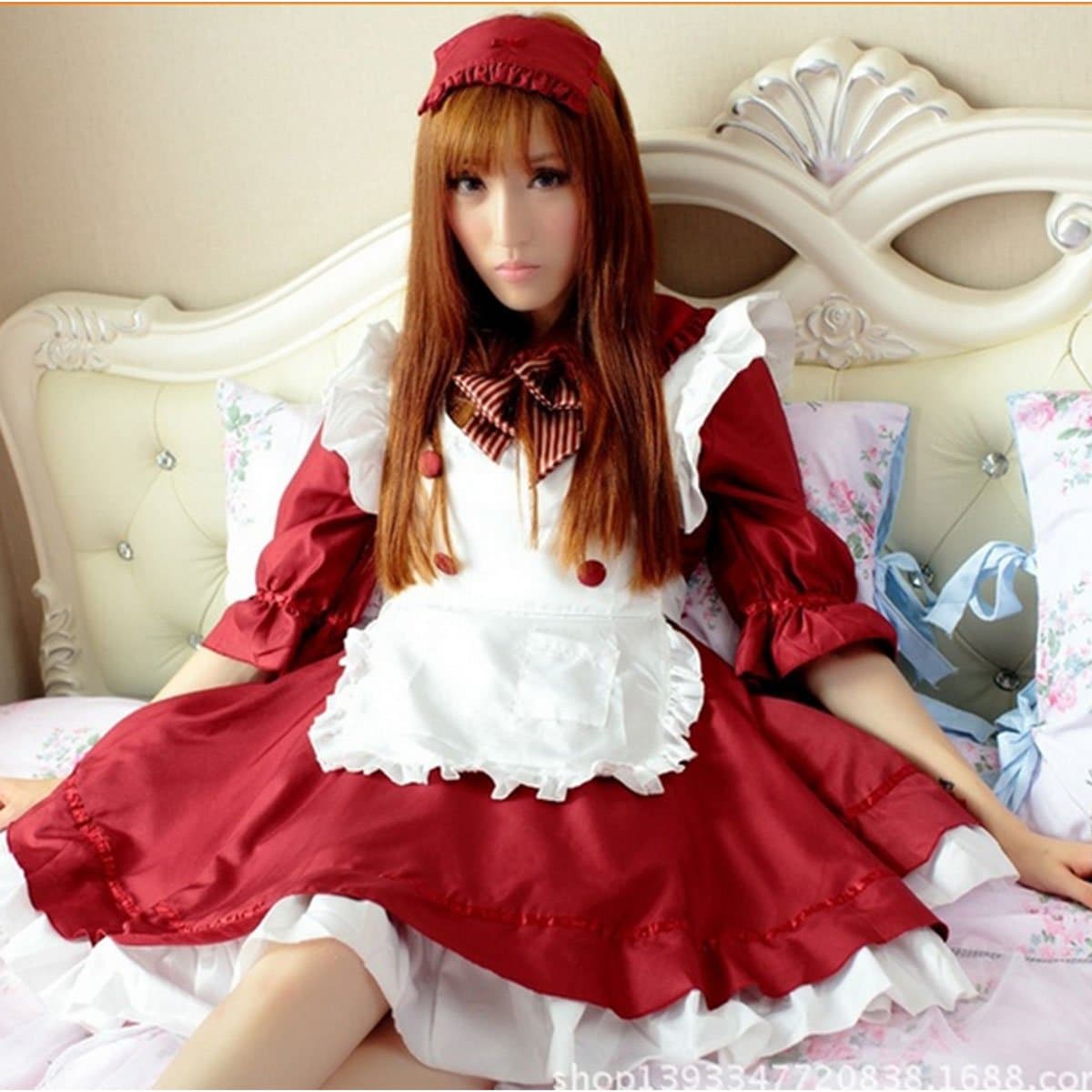 Halloween Little Red Cosplay Costume Set Maid Adult Fancy Dress Alice Princess