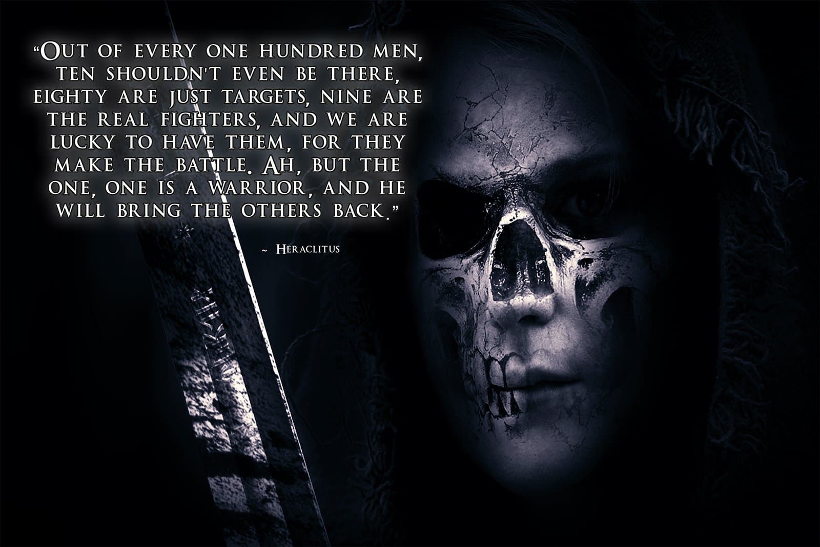 Warrior Poster Hero Poster Motivational Quote Heraclitus Quote 18x24