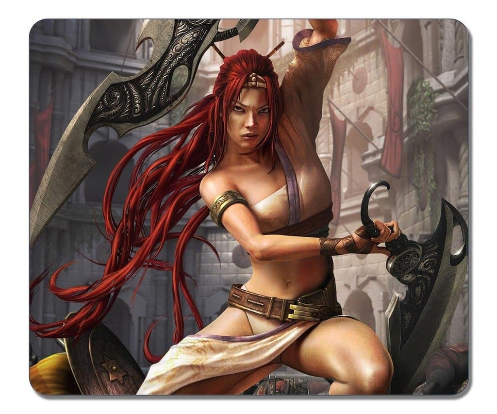 Mouse pads,(Black)12 X 10 X 0.12in.Non-Slip Rubber Mouse Pad[Natural rubber,Durable heat-resistant Precision Fabric]Rectangular Gaming Mouse Pad-Cool Heavenly Sword Ps3 Game