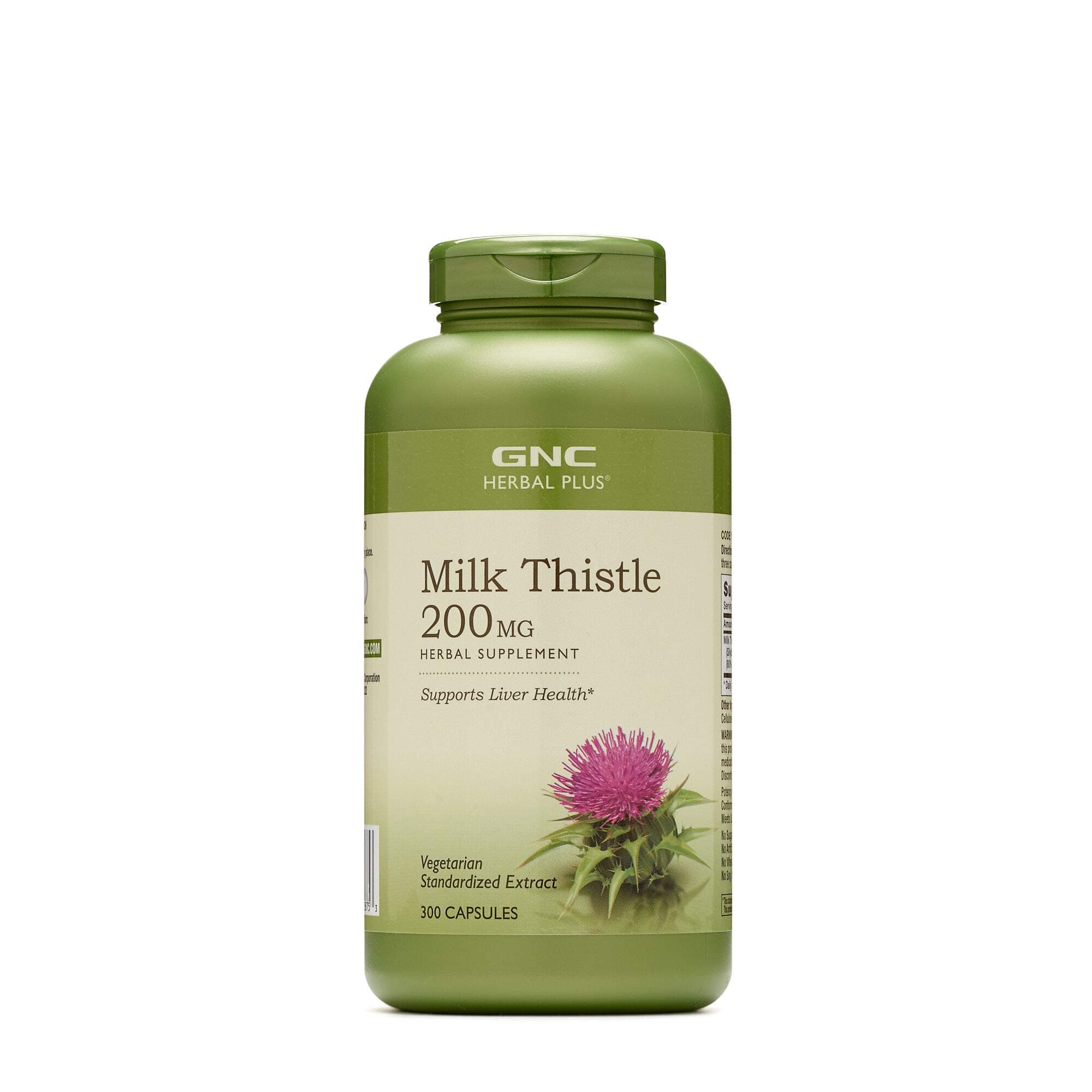 Herbal Plus Milk Thistle 200mg Supplement, Vegetarian, Supports Healthy Liver Function, 300 Servings