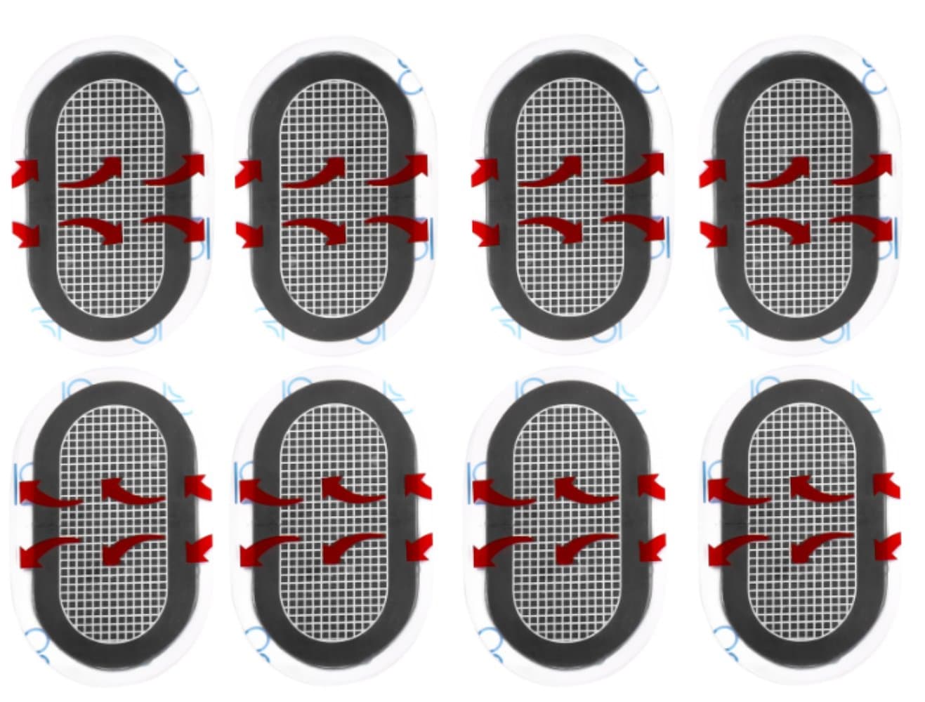 Replacement Arms Gel Pads for ARMS Muscle Training System 2 Sets of 8 Gel Pads