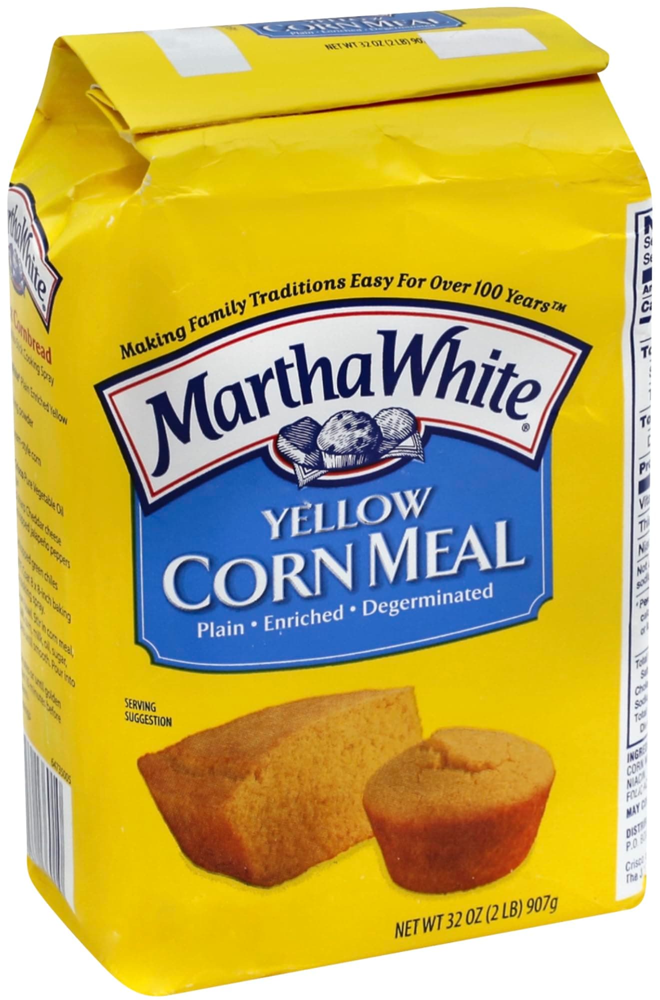 Plain Enriched Yellow Corn Meal, 32 oz