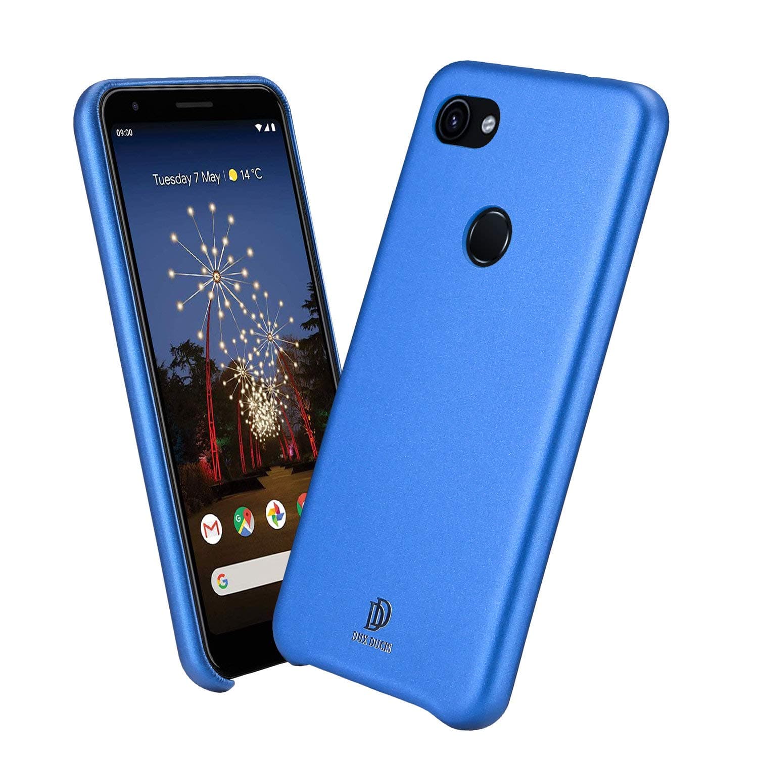 DUX DUCIS Case for Google Pixel 3a XL, Slim Thin Soft PU Leather Back Cover, Anti-Scratch Phone Case for Google Pixel 3a XL (Blue)