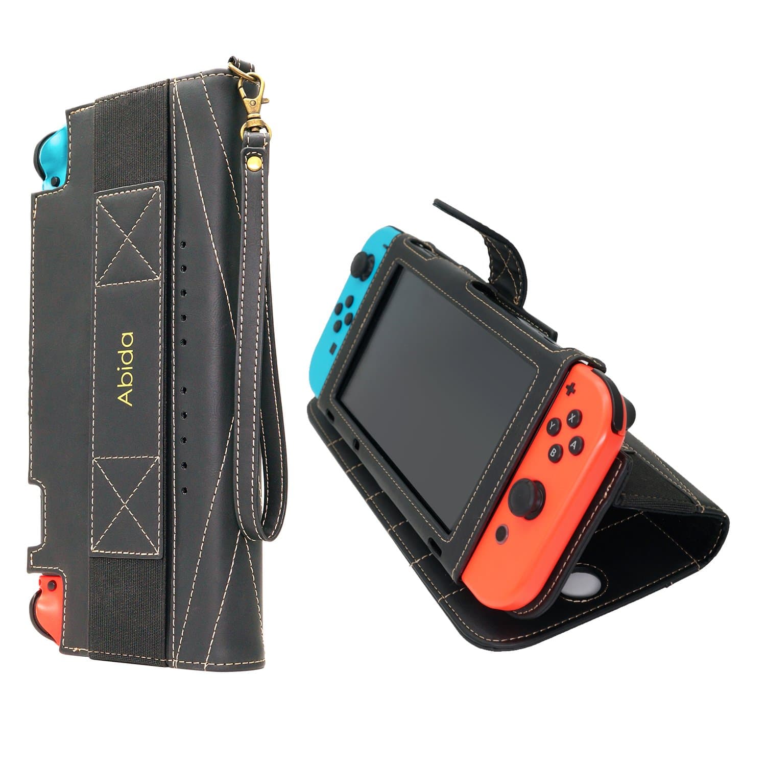 Abida Nintendo Switch Case: Portable Travel Carry Case with Screen protector, Foldable Stand Function for Nintendo Switch Console & Accessorie