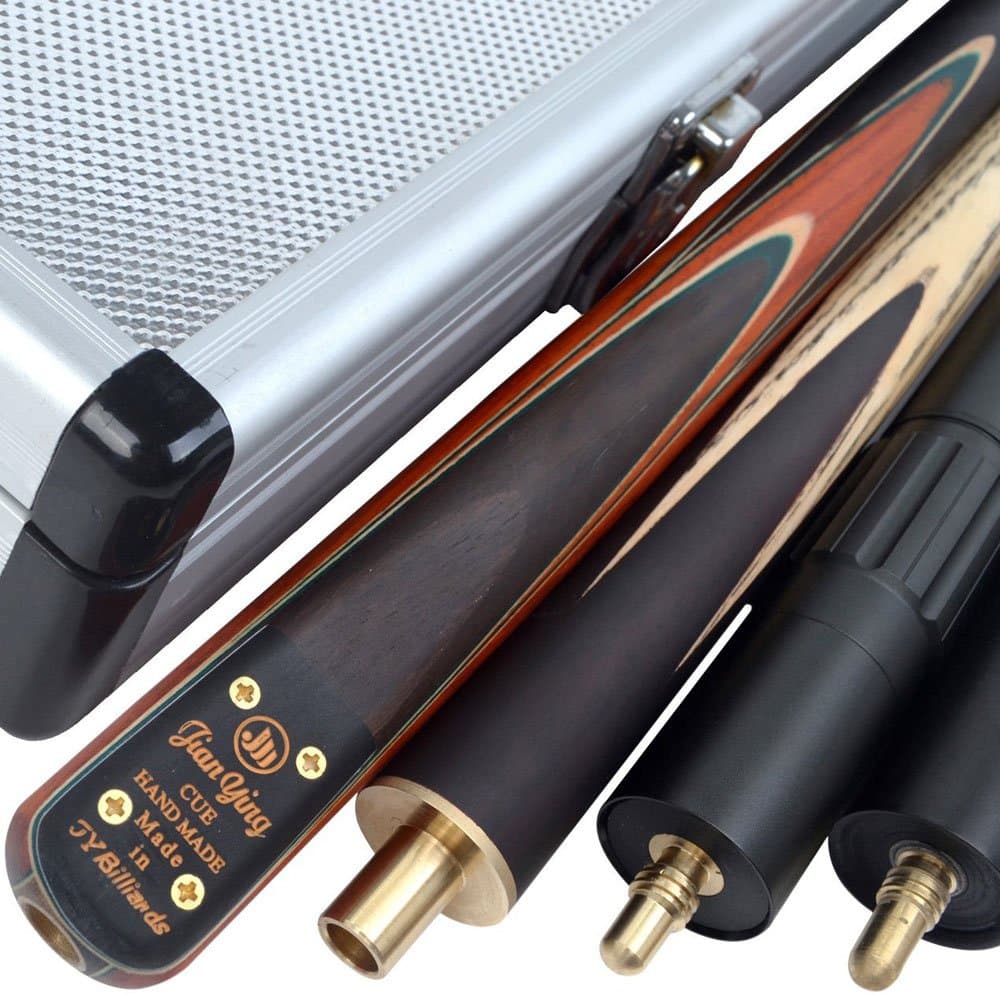 Jian Ying 3/4 Piece 57 inch Pro Handmade Snooker Cue, Case and Extension