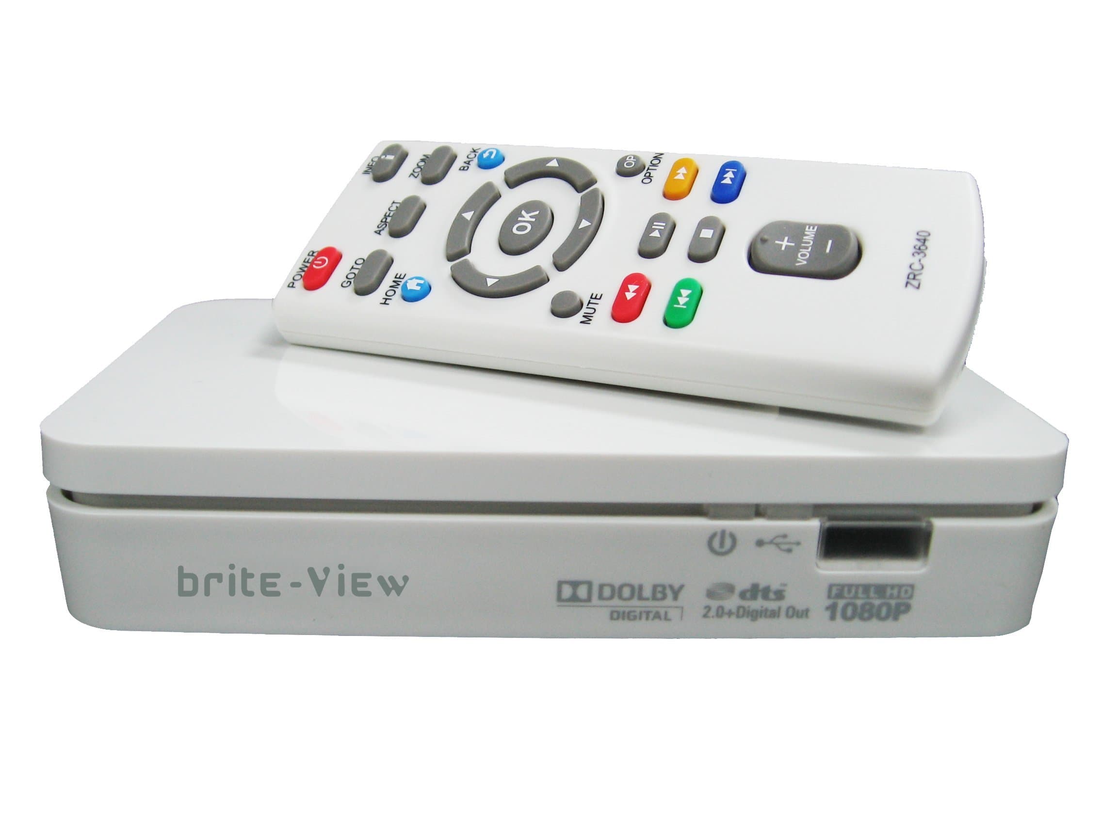 brite-View Playtime (BV-3100) 1080p HD Multimedia Player - white