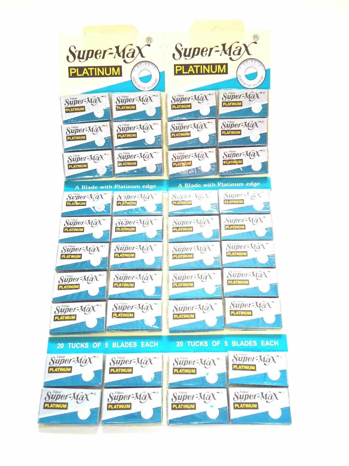 200x Super Max Platinum Double Edge Razors Barbar’s Choice Stainless Steel Razor Blades Salon