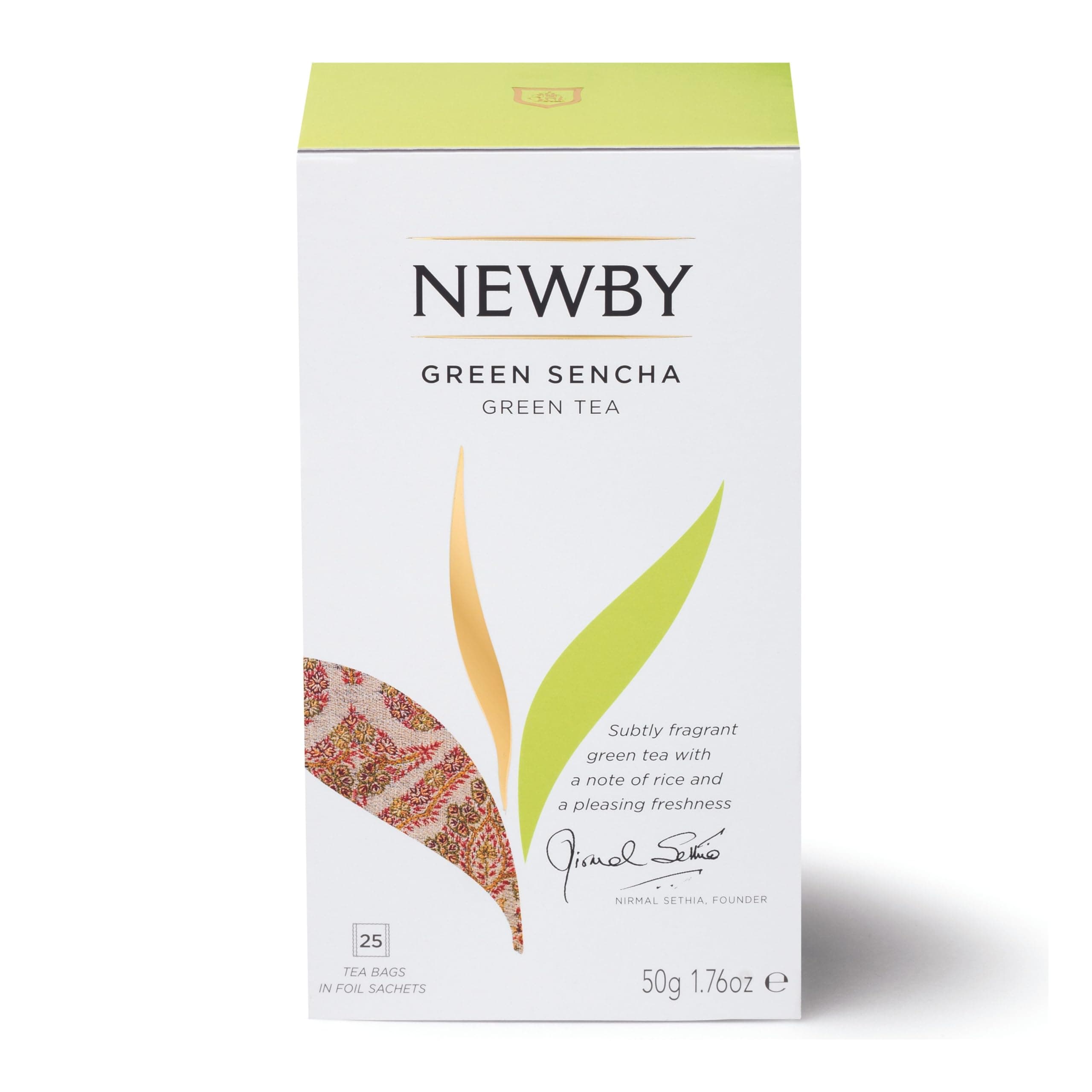 Newby Teas Green Sencha – 25 Individually Wrapped Tea Bags