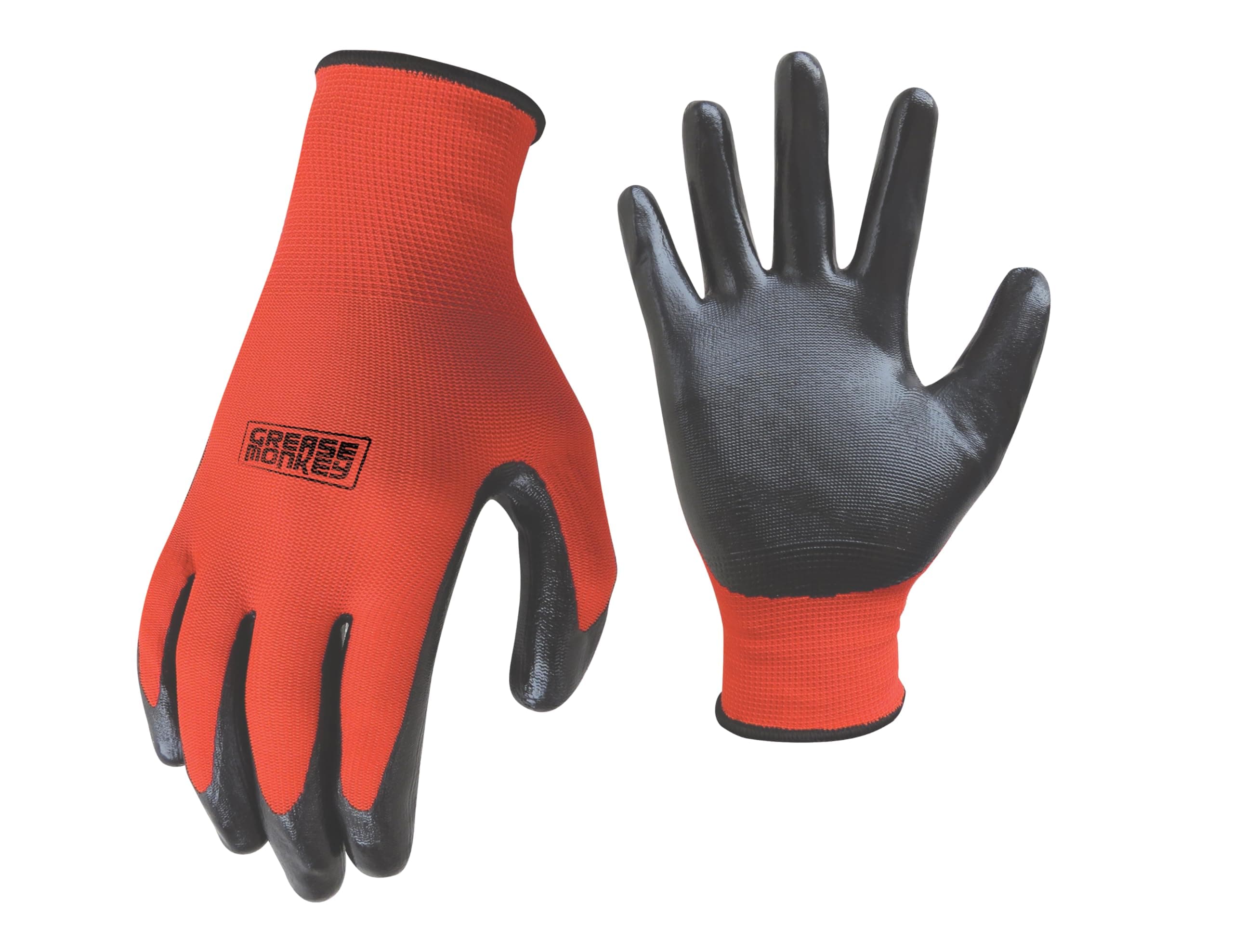 General Purpose Nitrile Coated Work Gloves, Size Large, 12 Pack,Red
