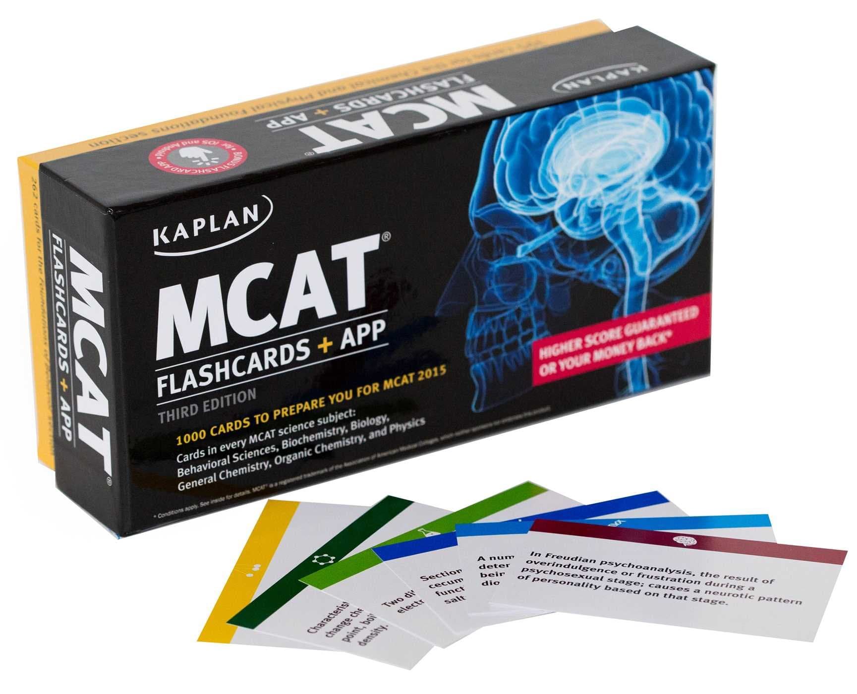 Kaplan MCAT Flashcards + App (Kaplan Test Prep) Third Edition