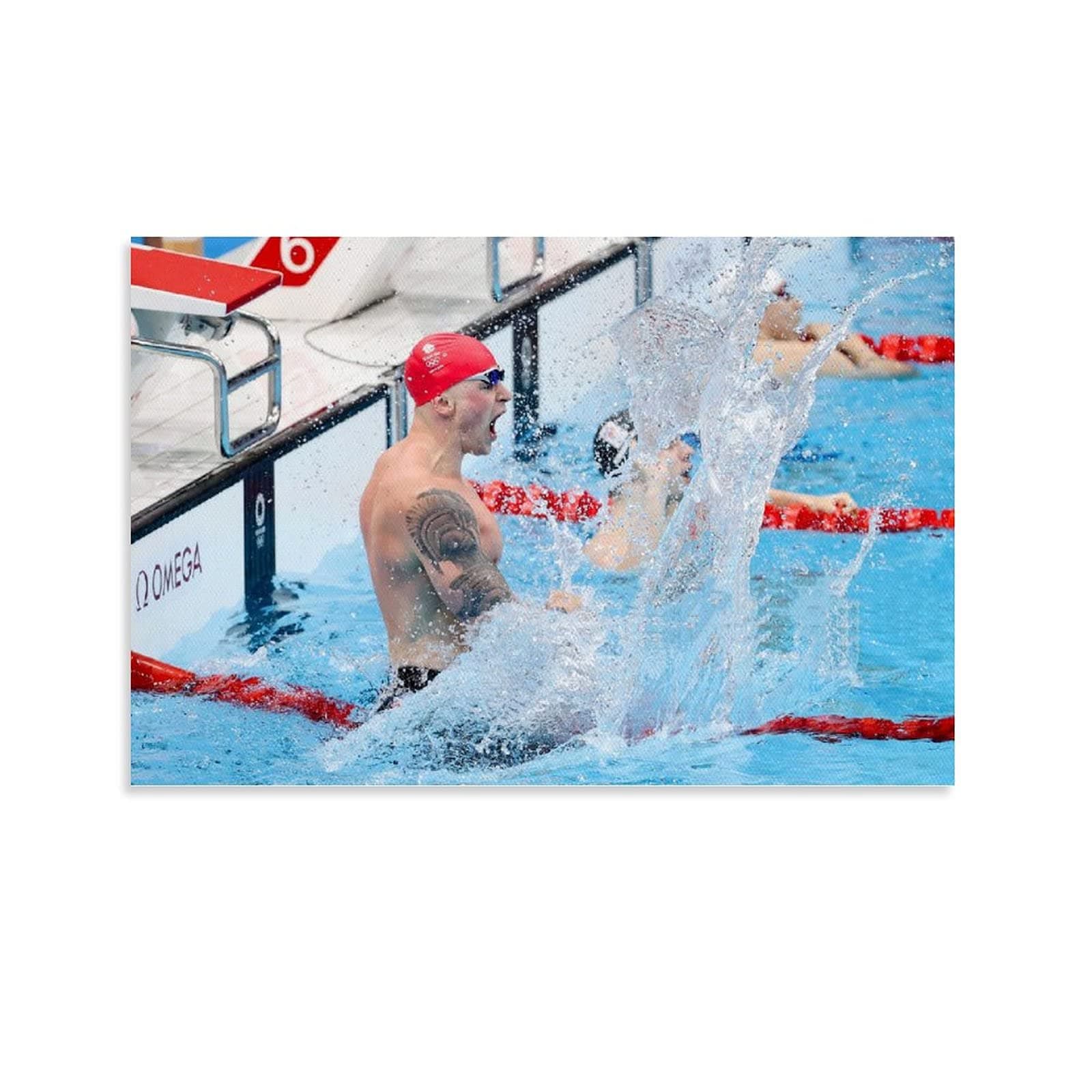 FSJD Commonwealth Games Medallists in Swimming Adam Peaty Poster Poster Decorative Painting Canvas Wall Art Living Room Posters Bedroom Painting 16x24inch(40x60cm)