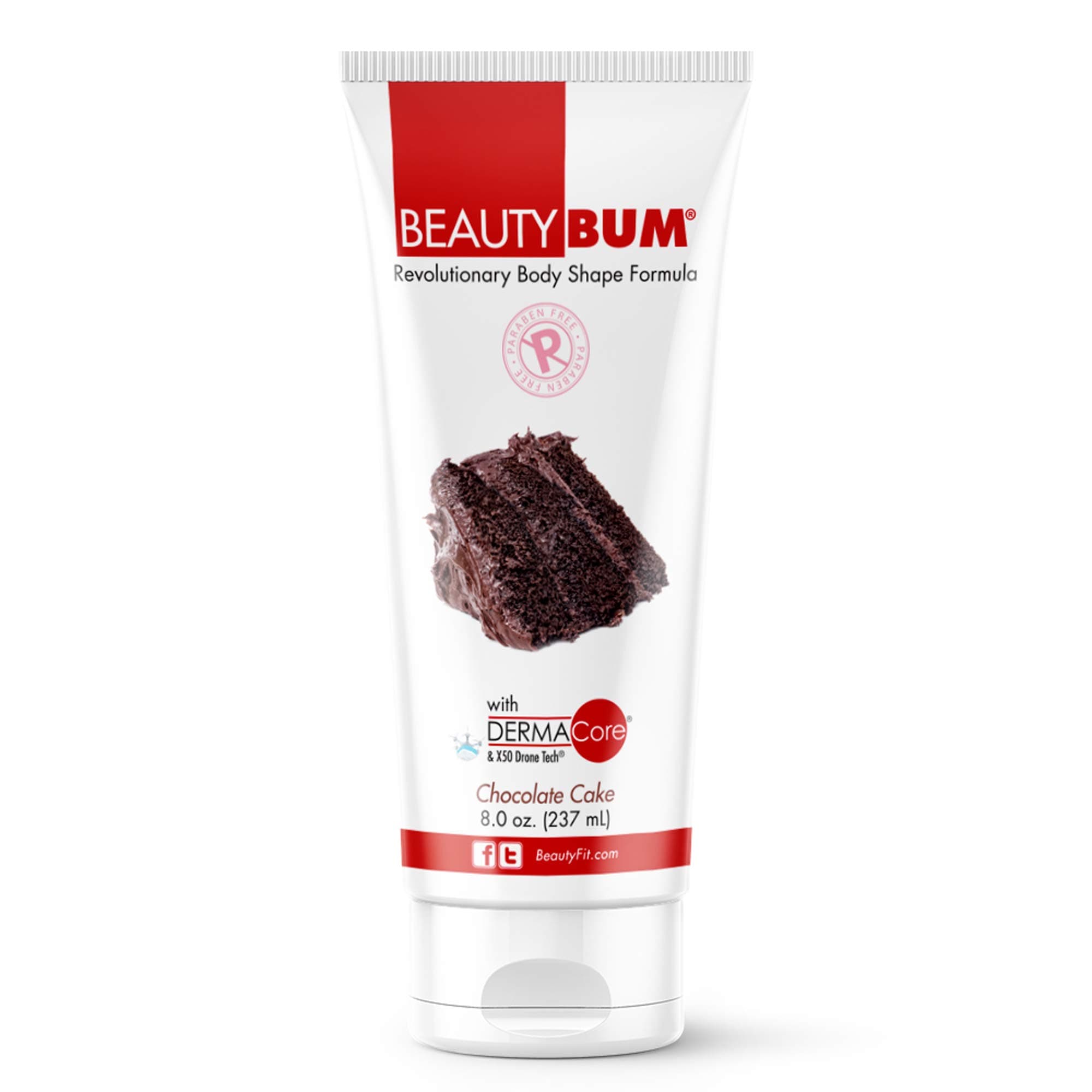BeautyFitBeautybum Anti Cellulite Cream - Perfect Muscle Toning Solution - Eliminates Toxins And Fatty Issues - Chocolate Cake - 8 Oz