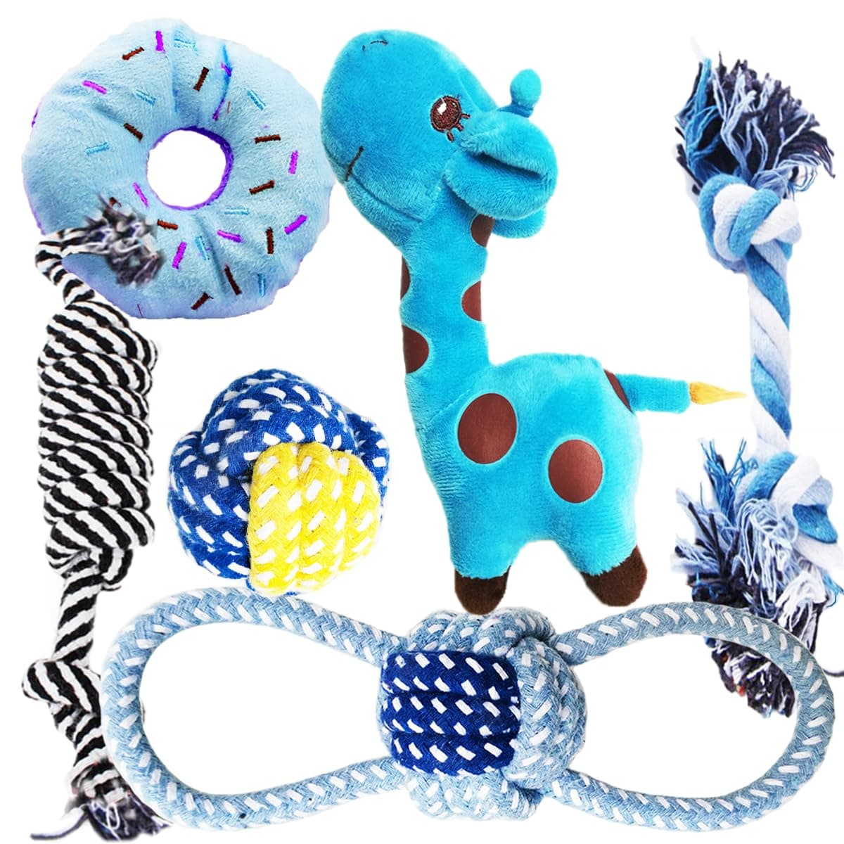 Dog Toys Small Dog Chew Toys Dog Teething Toys Squeaky Toys Chihuahua Pomeranian Corgi and PoodlesToys 6 PCS