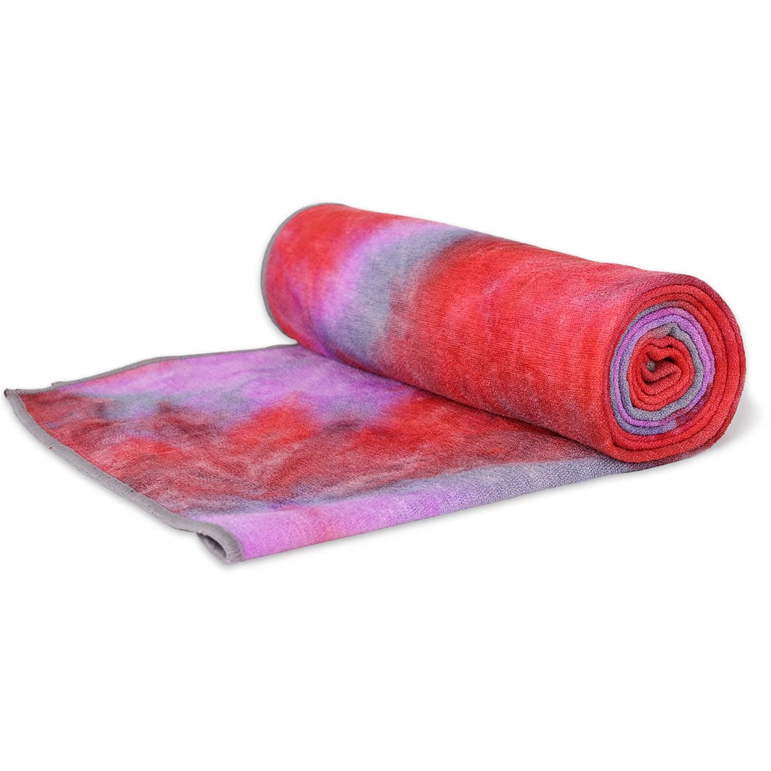 DREAM SLIMNon Slip Yoga Towel Hot Yoga Towel Non Slip Grip Foldable Skidless Yoga Towel Yoga Towel Multicolor - Red