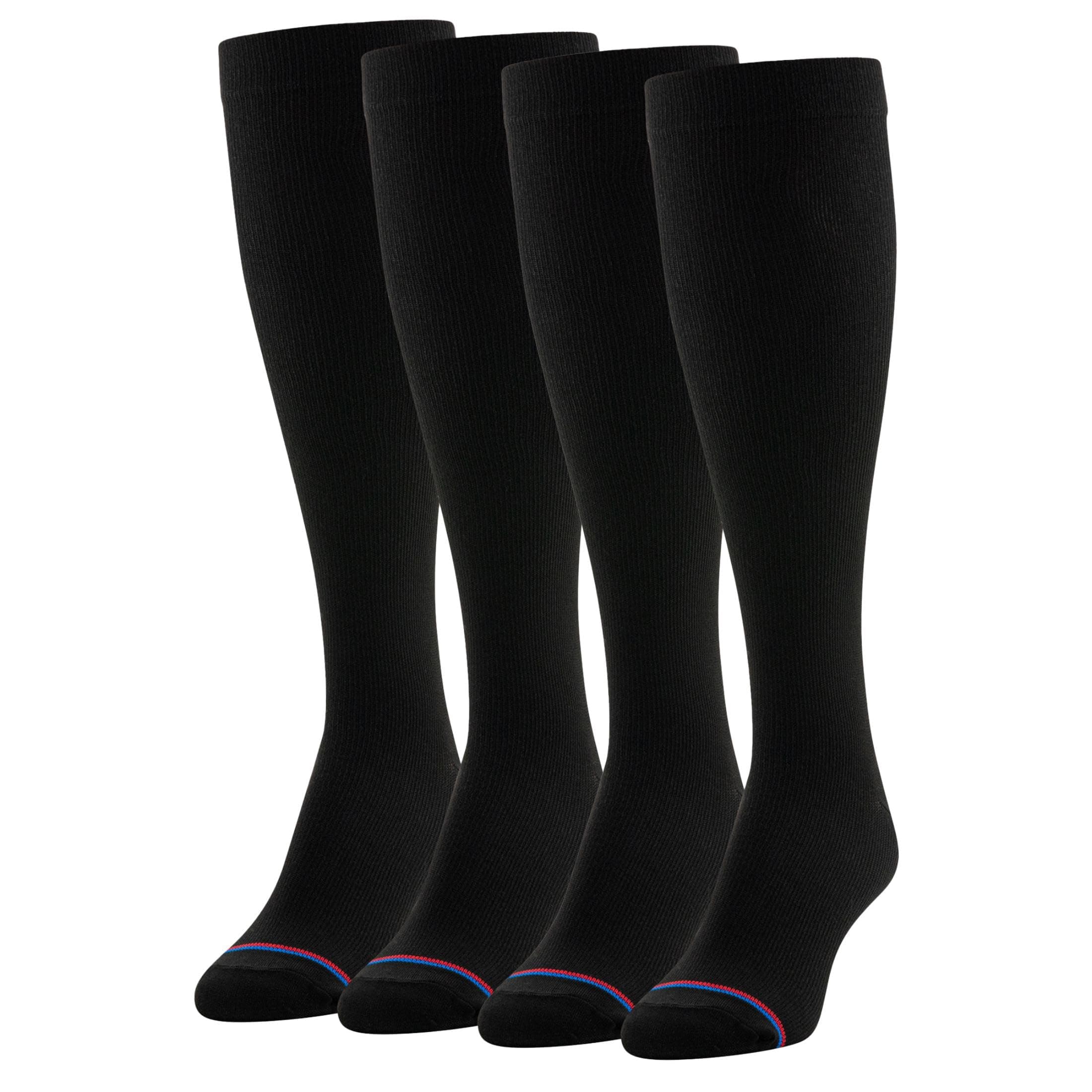 MediPEDS Men's 4 Pack Mild Compression Over The Calf Socks