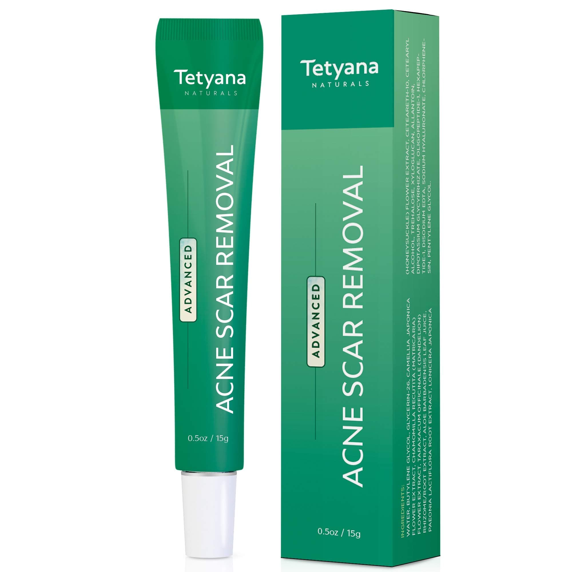 Tetyana naturals Scar Gel, Acne Scar Removal for Face & Body Old & New Scars from Cuts Stretch Marks, C-Sections & Surgeries With Natural Herbal Extracts Formula (15ml)