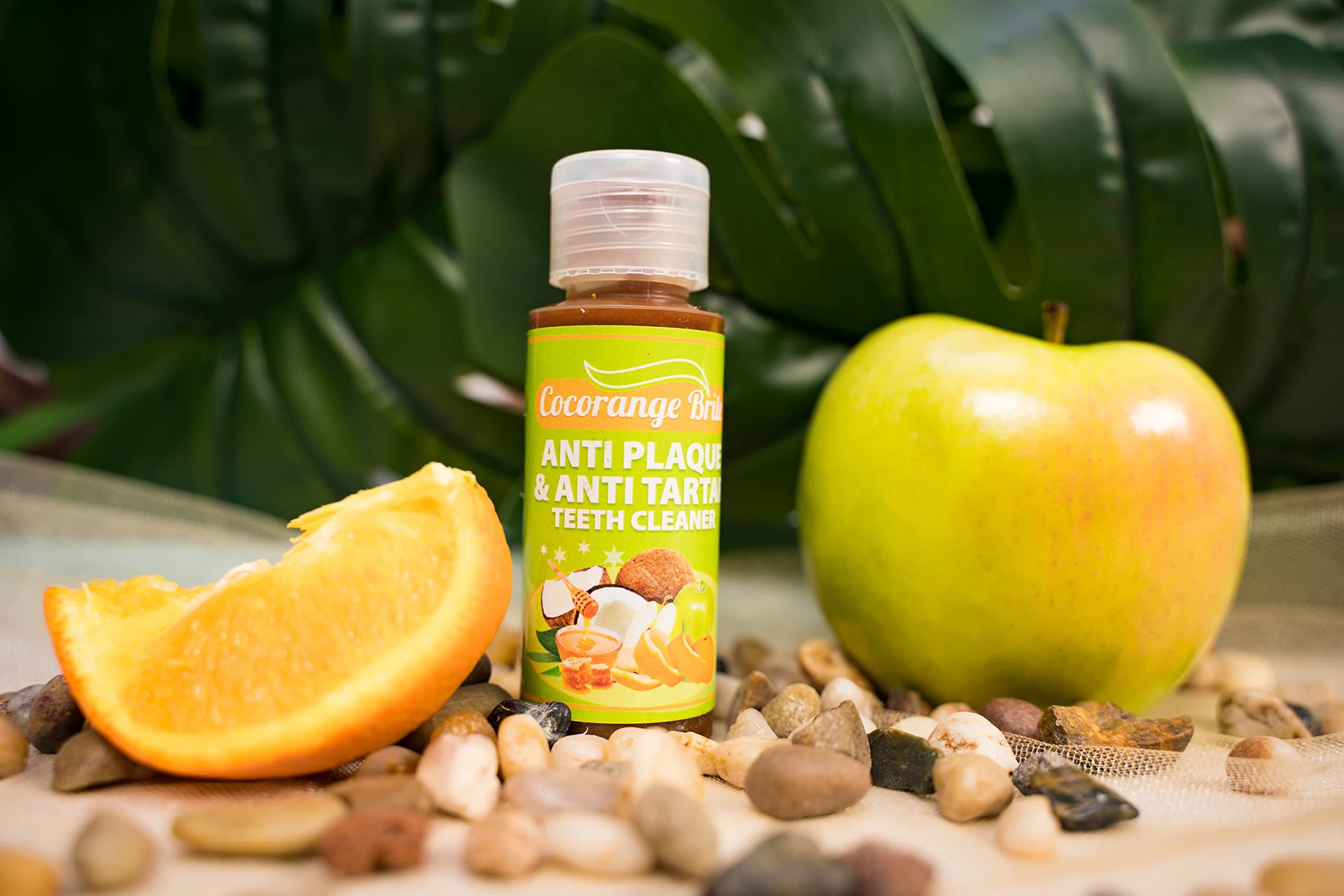 Cocorange Brite Anti-Plaque and Anti-Tartar Teeth Cleaner - Remove Plaque in Days and Tartar Removal from Home (Additional Honey, 2 fl oz)