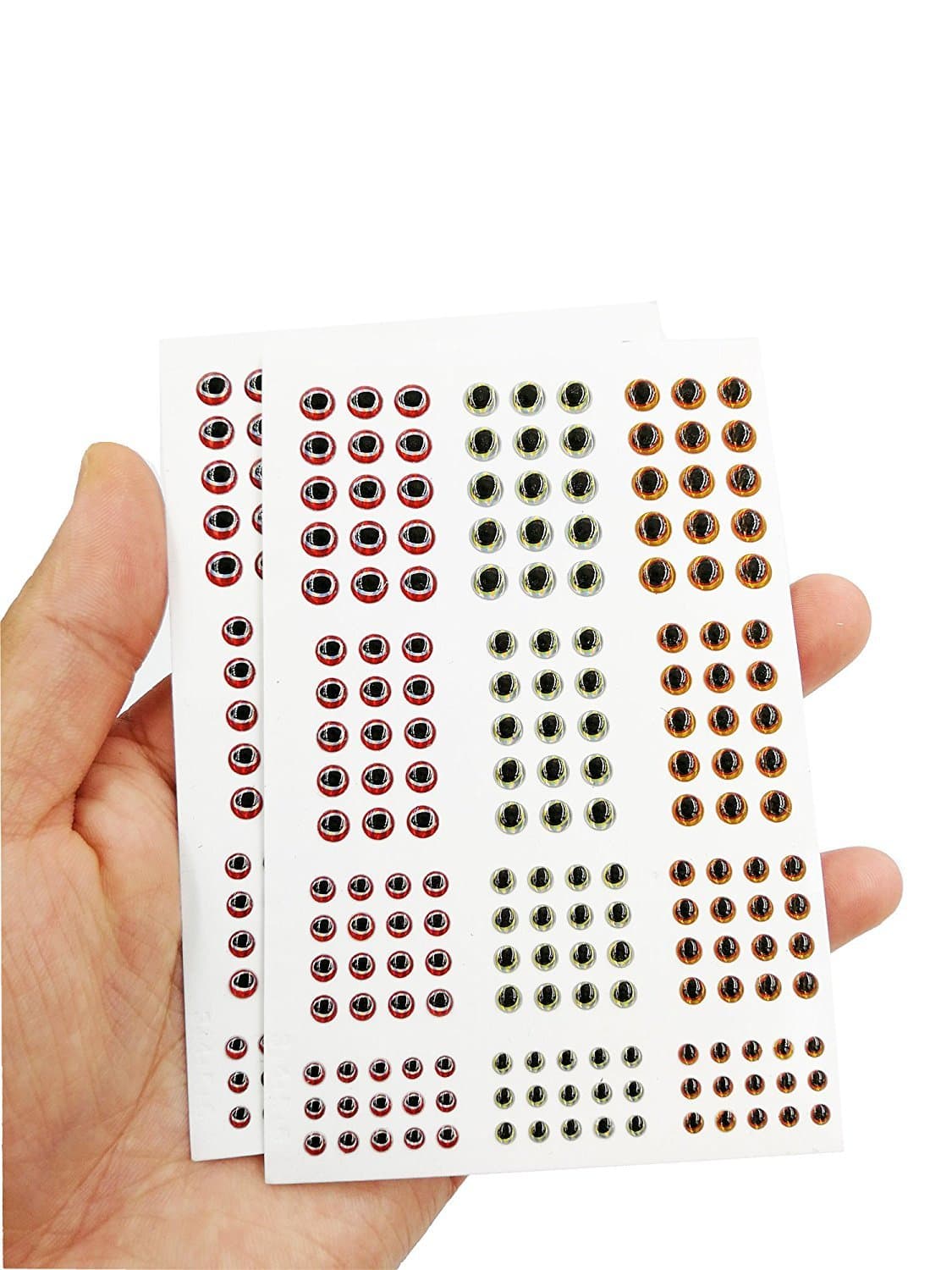 3D Fishing Eyes Oval Pupil Fishing Lure Eye, 4 Sizes, 348 PCS