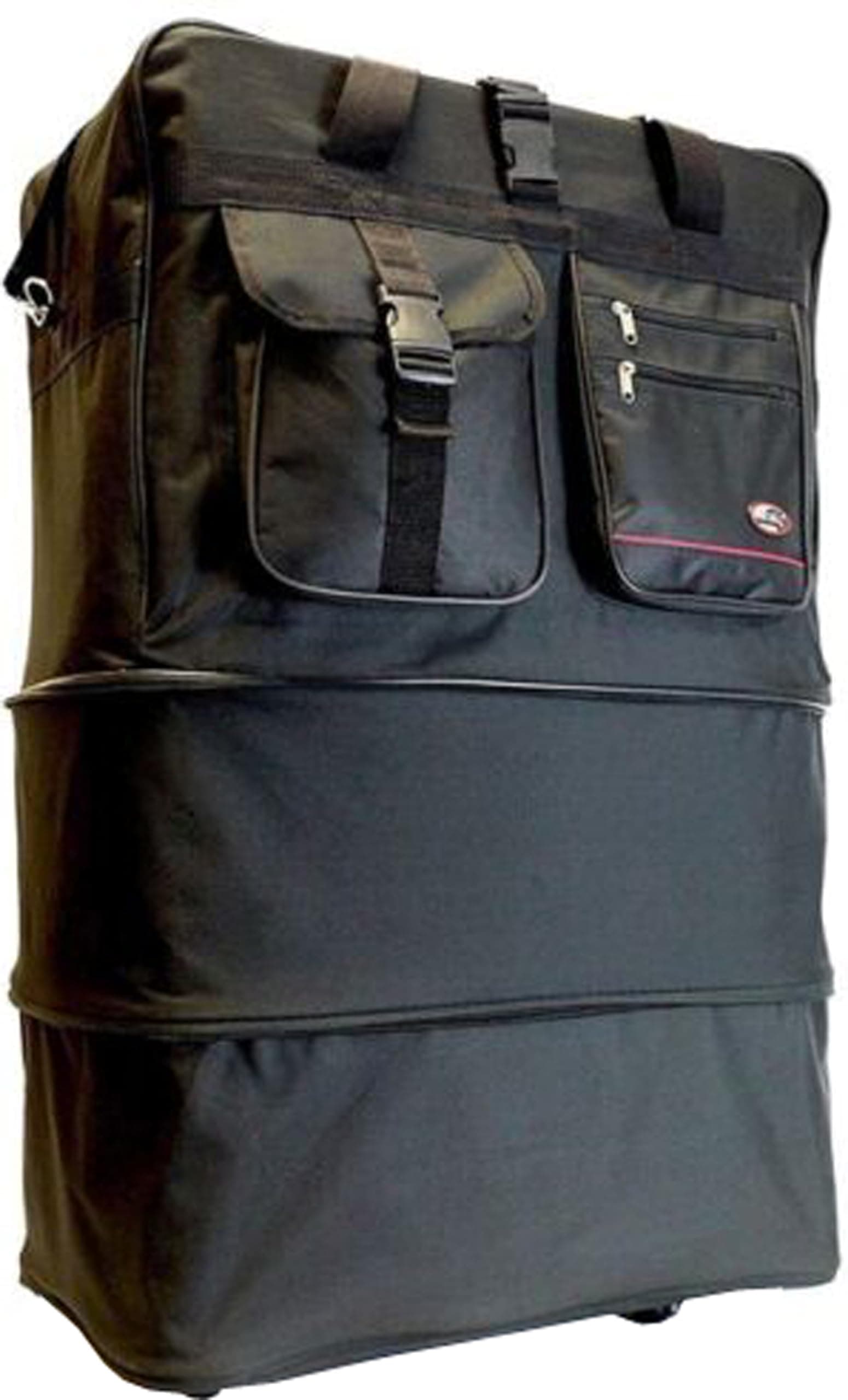 36" Rolling 3 Tiers Expandable Wheeled Duffle Bag / Lightweight Spinner Suitcase Luggage (22" x 14" x 36")