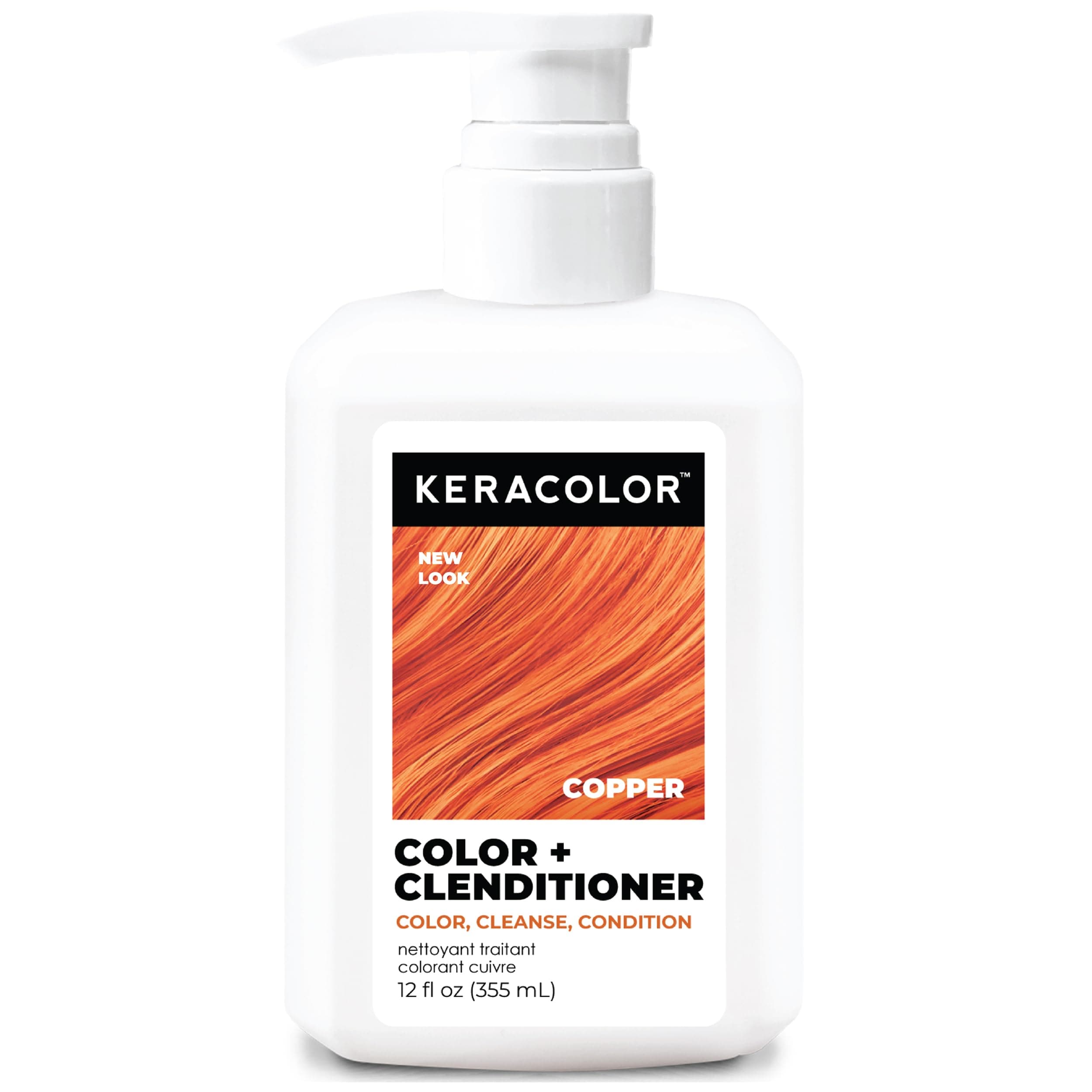 Clenditioner COPPER Hair Dye - Semi Permanent Hair Color Depositing Conditioner, 12 Fl. Oz.