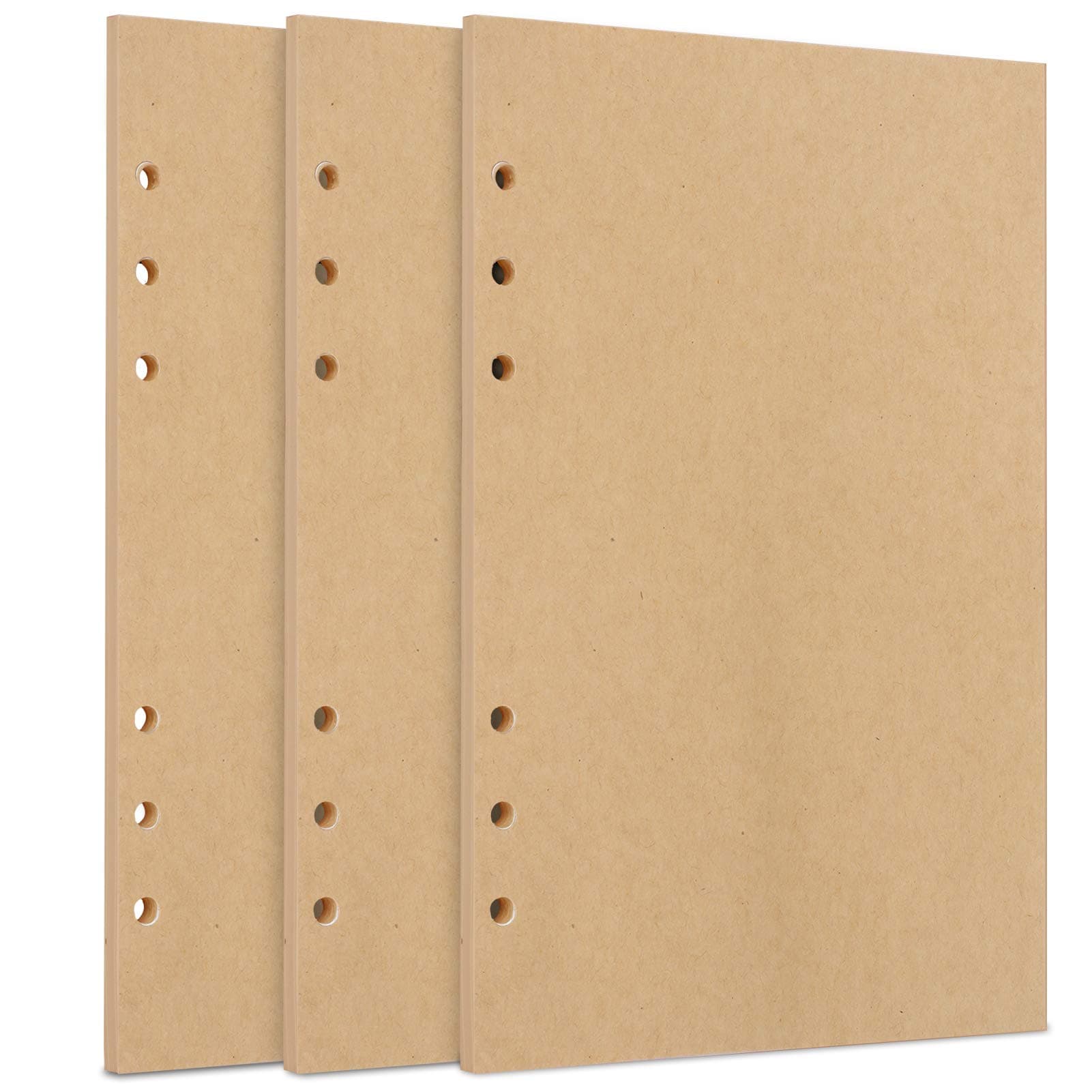 TopliveA5 Refill Paper [3 Pack] - 100GSM Thick 6-Hole Filler Inserts, 135 Sheets/270 Pages for Ring Binder Journal Notebook Planner - Kraft