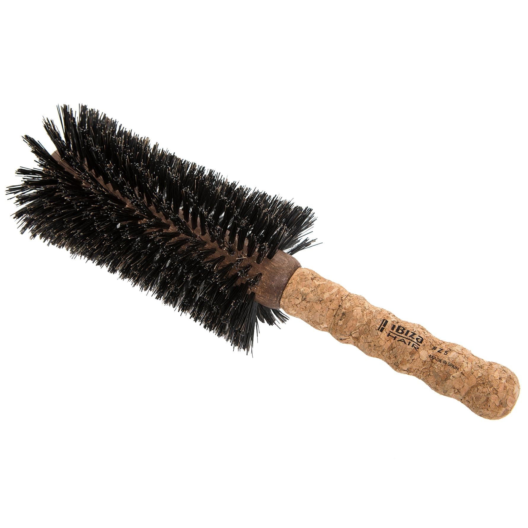 Ibiza Hair - Round Brush - Eco Cork Wood - Z5 - Natural - Professional - Handmade - Xlarge