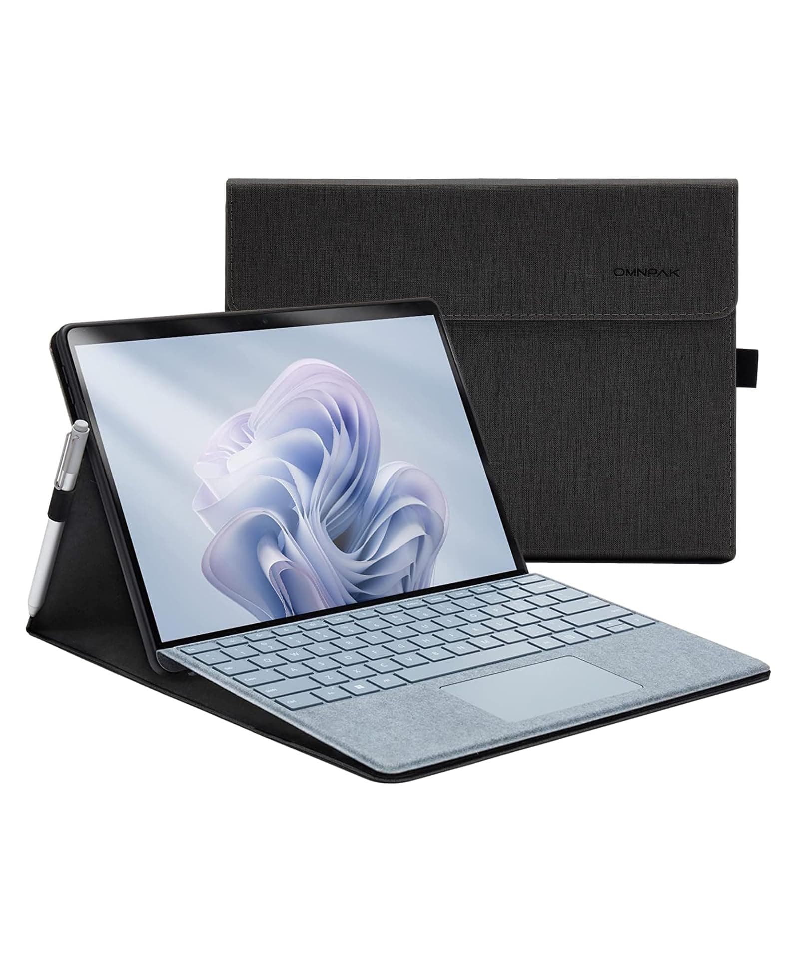 Omnpak Microsoft Surface Pro 11/10/9 Case, Lightweight Protective, Multiple Angle, Stylus Holder, Designed for Surface 11th Edition AI 2024/Pro 9 5G 13" 2022, Compatible with Type Cover Keyboard