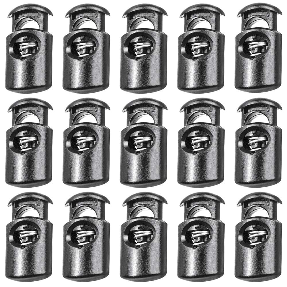 Inovat 50 Pcs Plastic Toggle Spring Stop Single Hole String Cord Locks