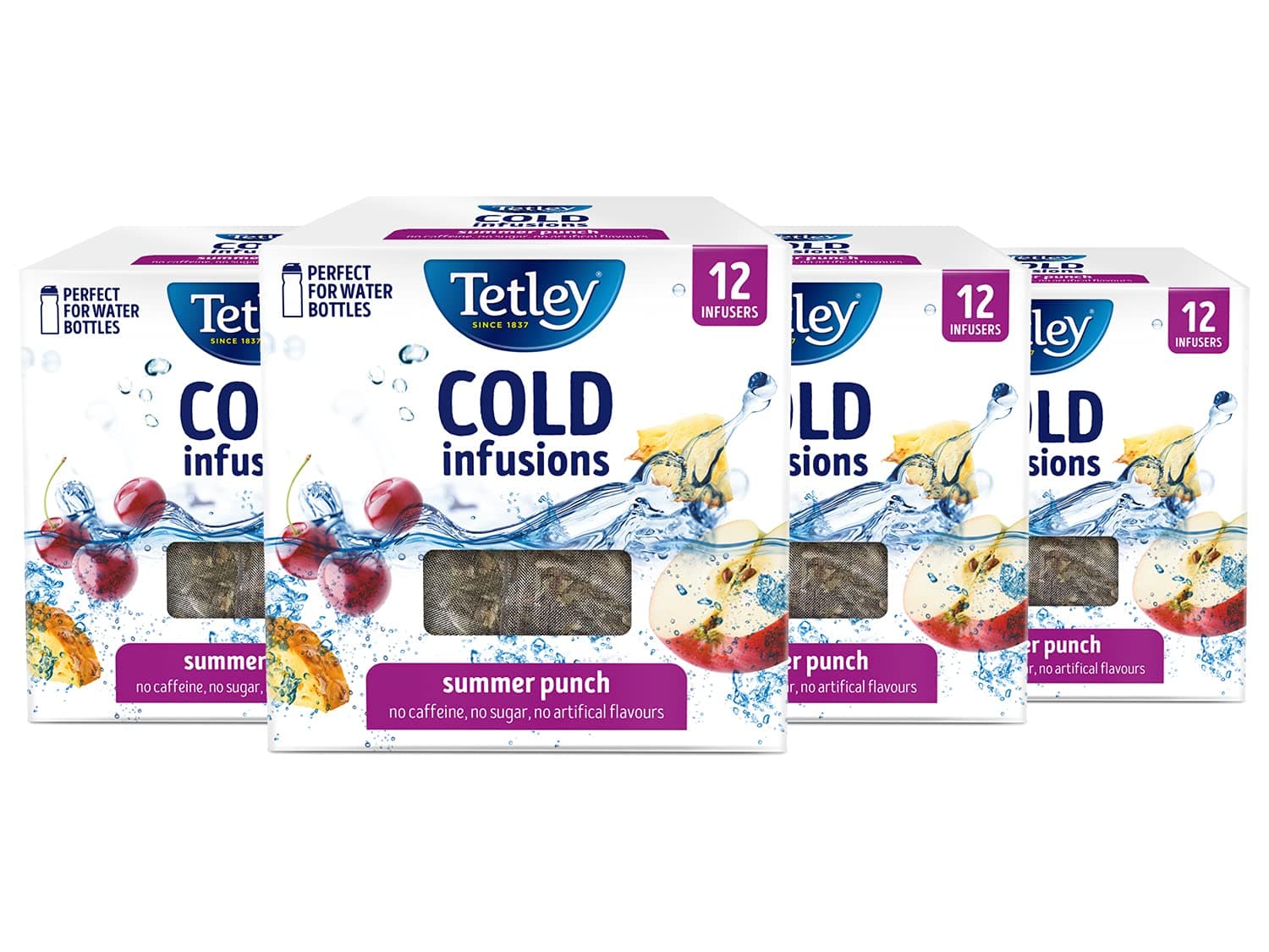 Tetley Summer Punch Cold Infusions (4 Boxes of 12 Tea Bags)
