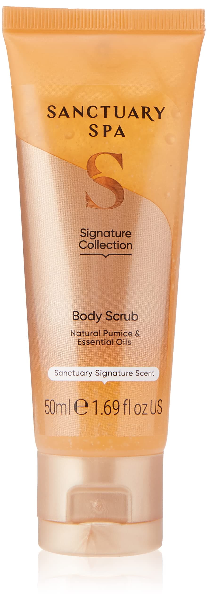Sanctuary Spa Body Scrub Natural Pumice and Essential Oils, Vegan and Cruelty Free, 50ml, Orange
