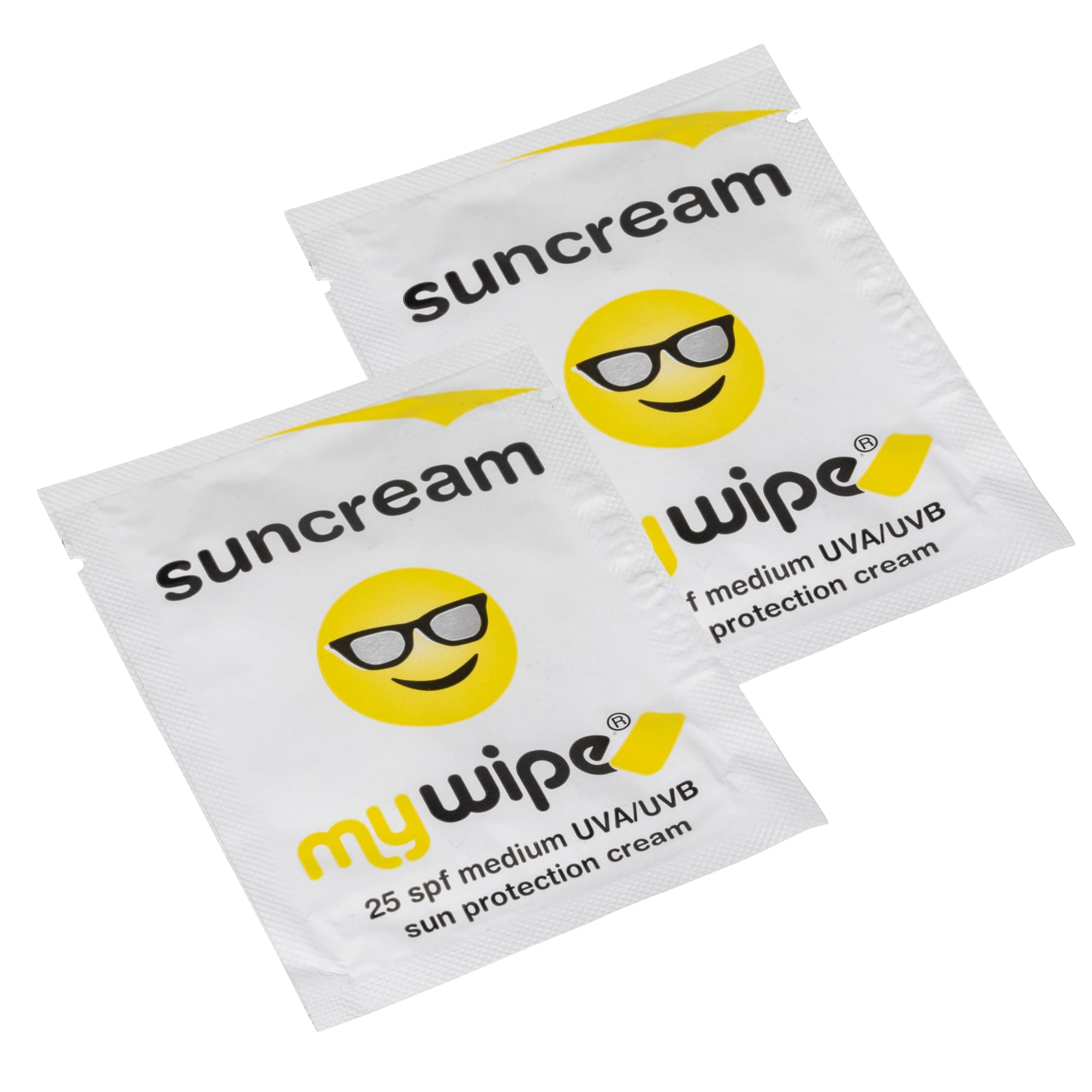 MYWIPE Sun Cream Sachets Single Use Pocket Size for Travel, Festivals, Cycling, Sun & Ski x 20