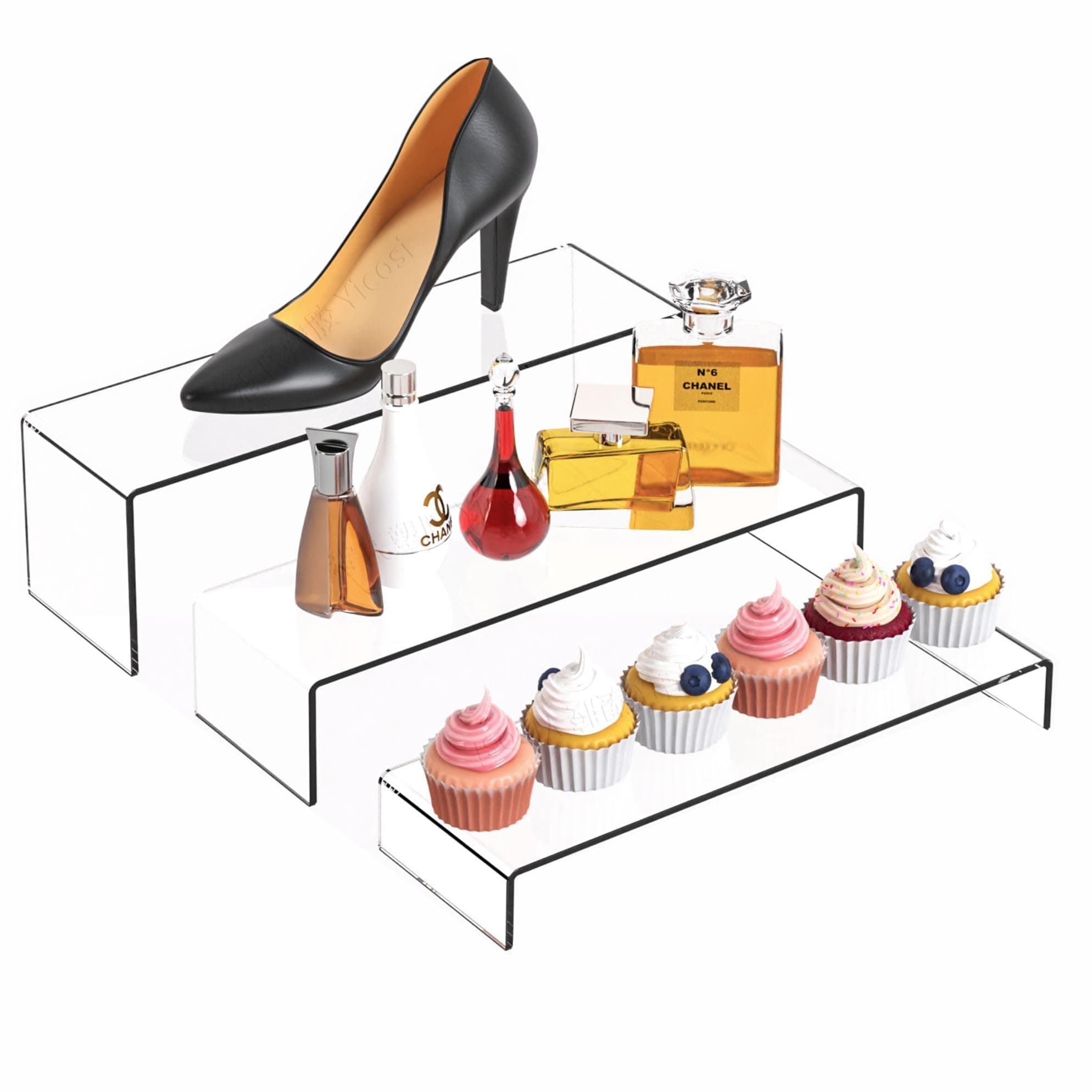 Acrylic Riser Display Shelf (Clear-Large)