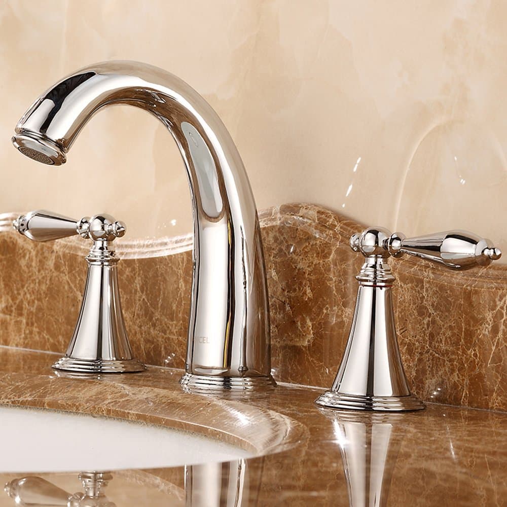 YanCui@ Modern Copper Chrome Three piece Bathtub Faucet / Mixer Basin Faucet