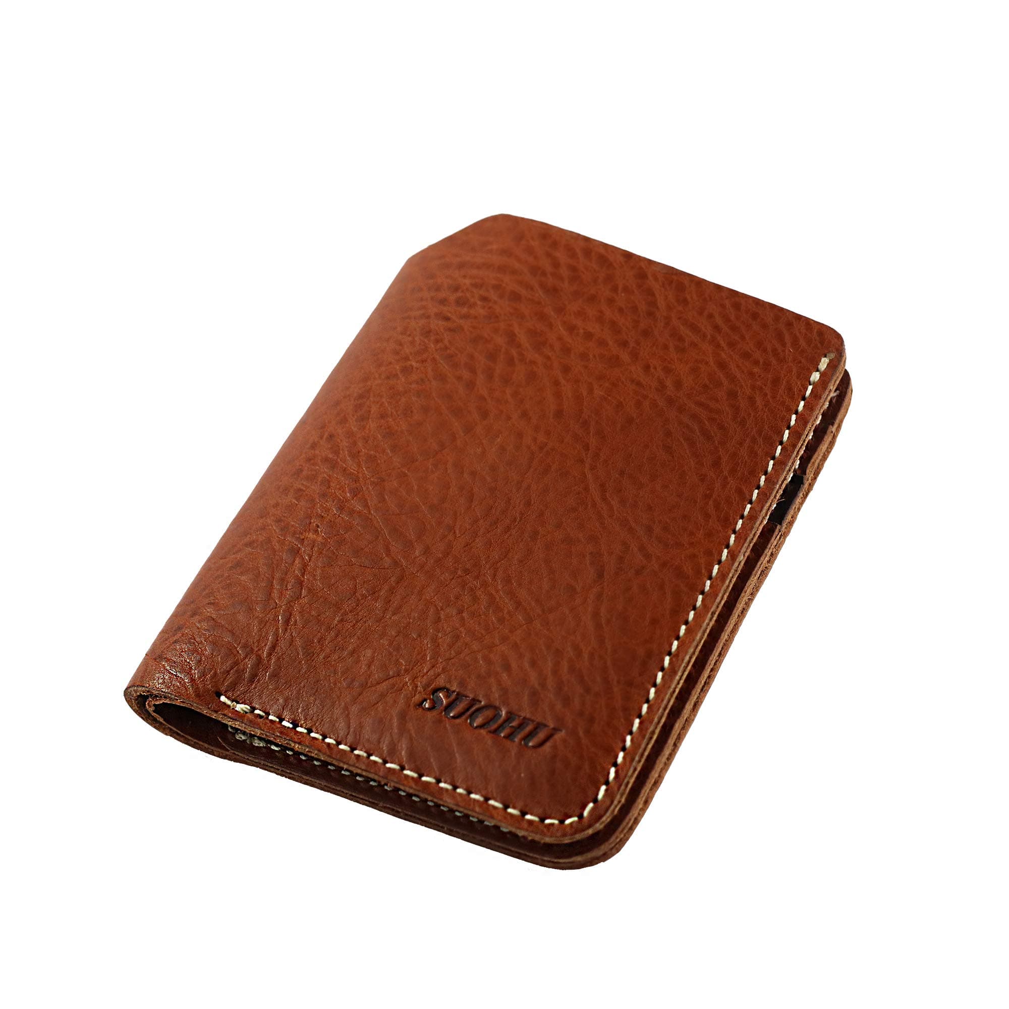 SUOHU Slim Bi-Fold Leather Card Case Waterproof Credit Card Holder Men's Leather Wallet