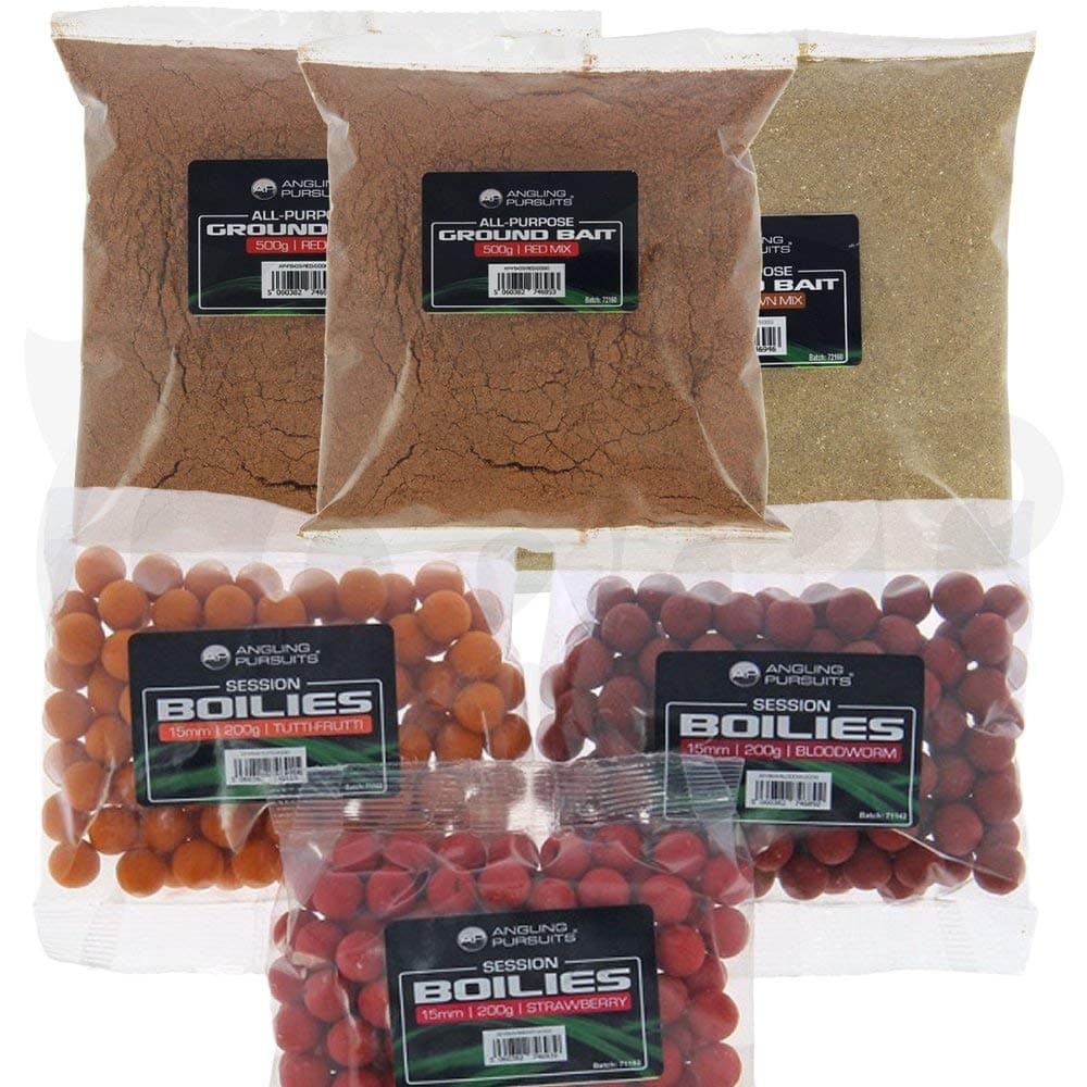 Carp Coarse Fishing Bait Set 3 x Packs Of 200g Boilies And 600g Groundbait Mixed Flavours FOR ALL ANGLERS