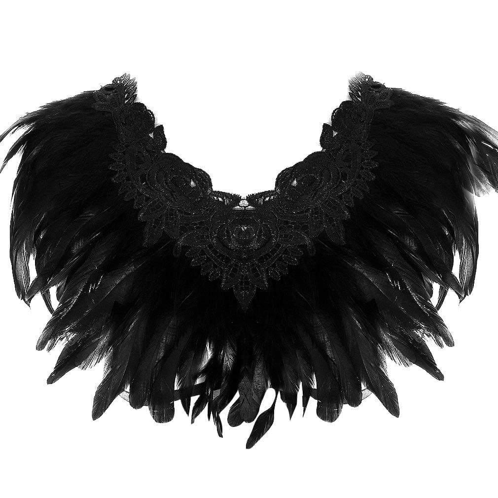 Women Feather Body Harness Bra Plus Adjustable Size Dance Carnival Gothic Costume Accessories