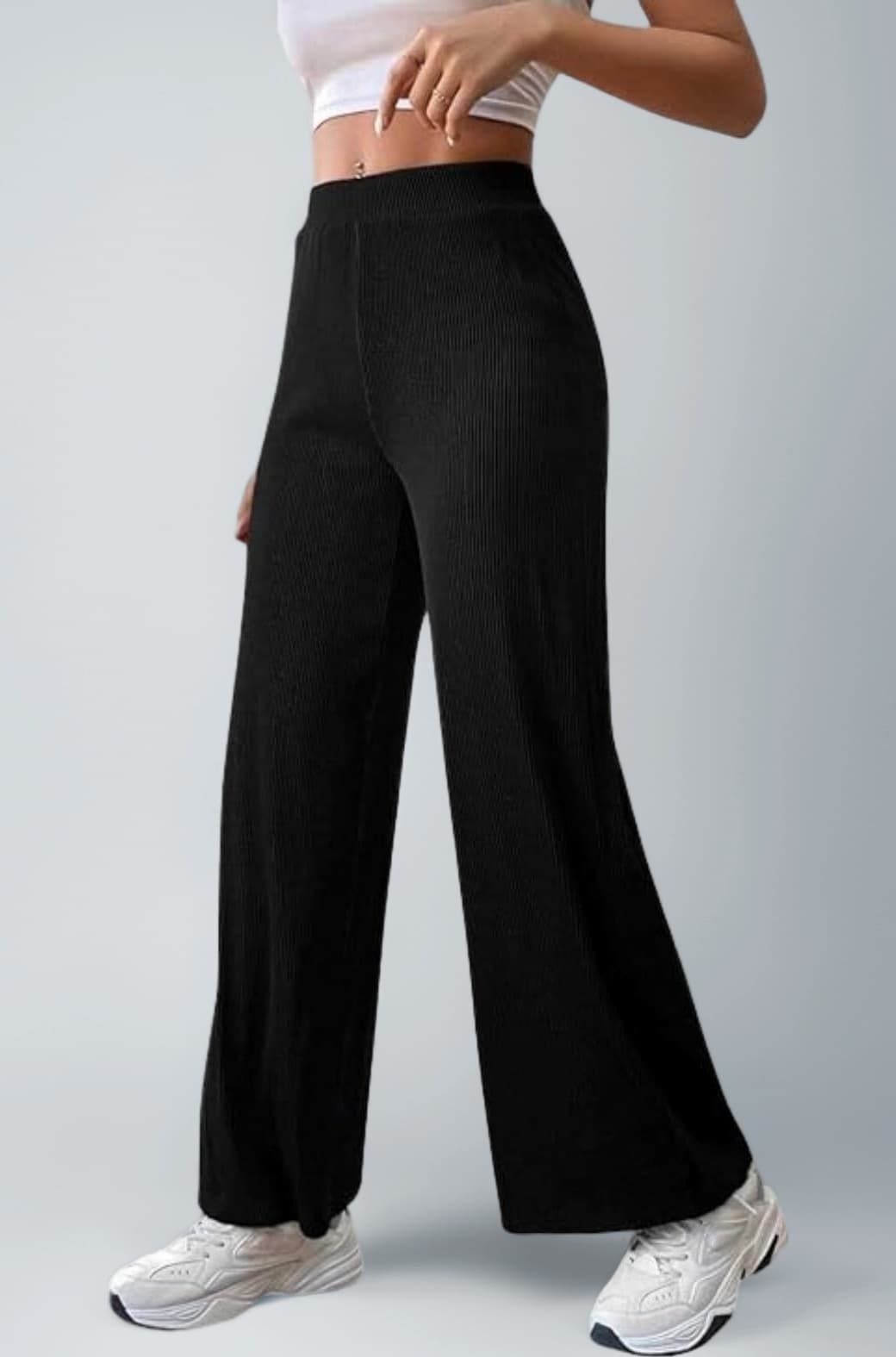 GRECIILOOKS Women’s Parachute Cargo Pants – High Waist Flared Korean Trousers| Trendy Casual Wear for Daily & Travel Use (Available in Plus Size)