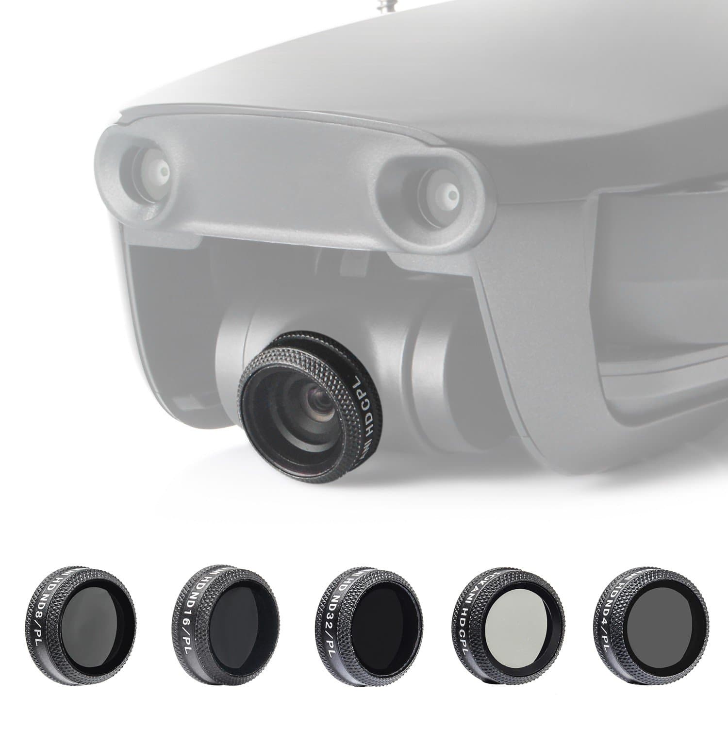 HolaFoto Drone Lens Filter Kit 5-Pack Sokani Neutral Density Polarizer Lens Filters (ND4/PL, ND8/PL, ND16/PL, ND32/PL, CPL) for DJI Mavic Air Quadcopter