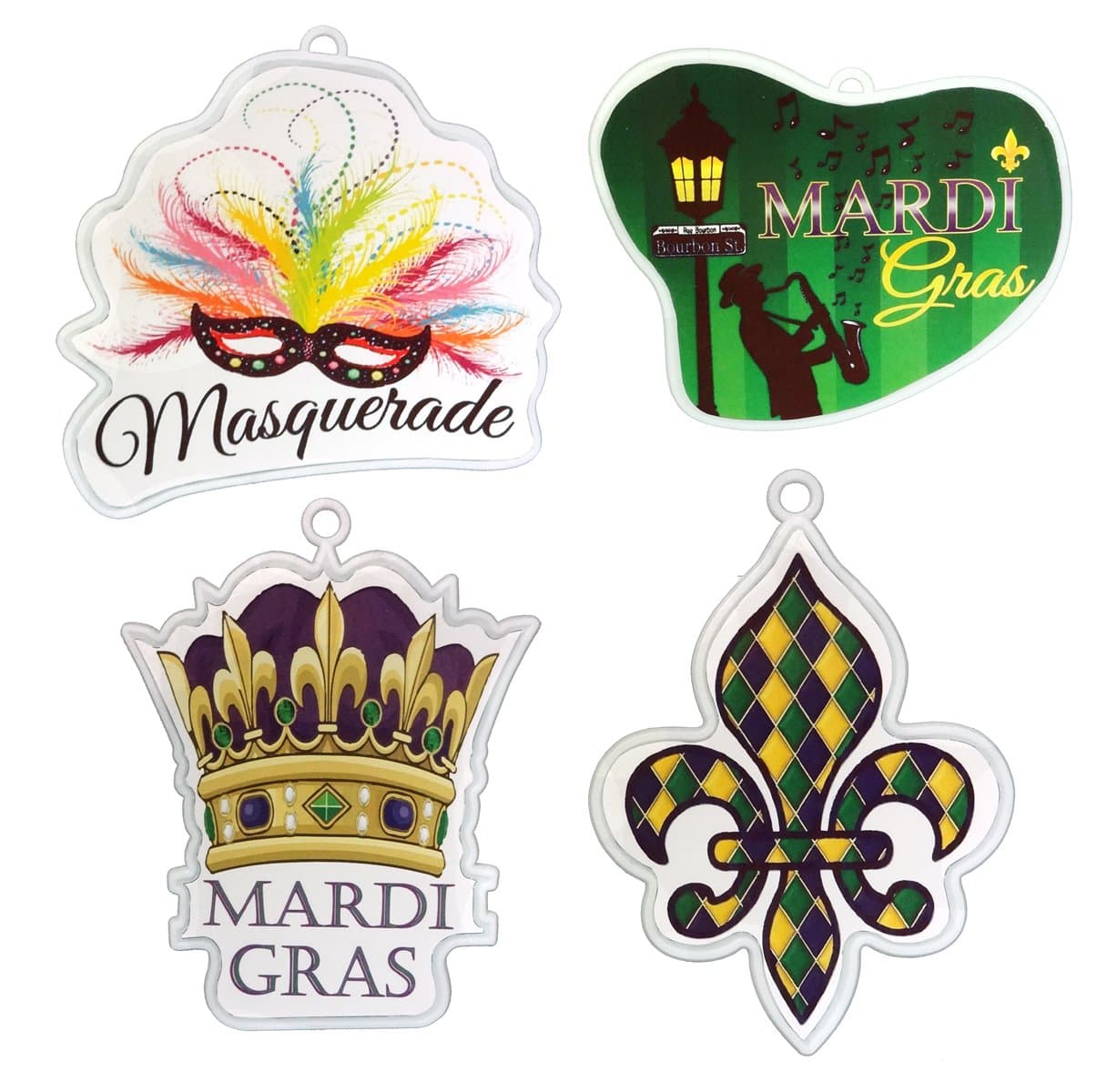 Mardi GRAS Embellishment Trinket Pack #2-4pc pkg